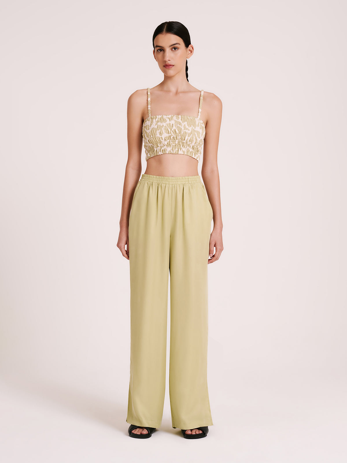 Nude Lucy Dara Cupro Pants in Lime | Lime