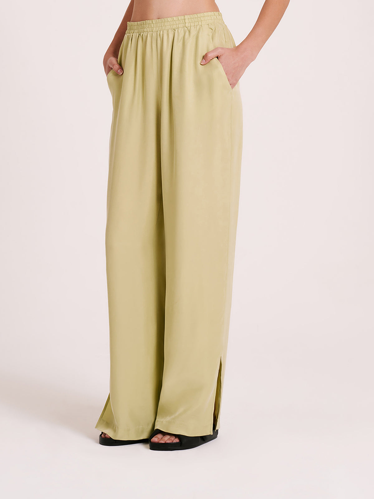 Nude Lucy Dara Cupro Pants in Lime | Lime