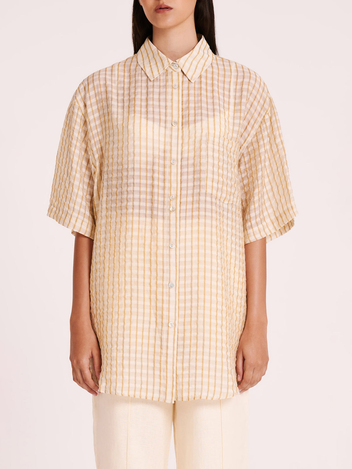 Nude Lucy Meadow Shirt in Honey Plaid | Honey Plaid