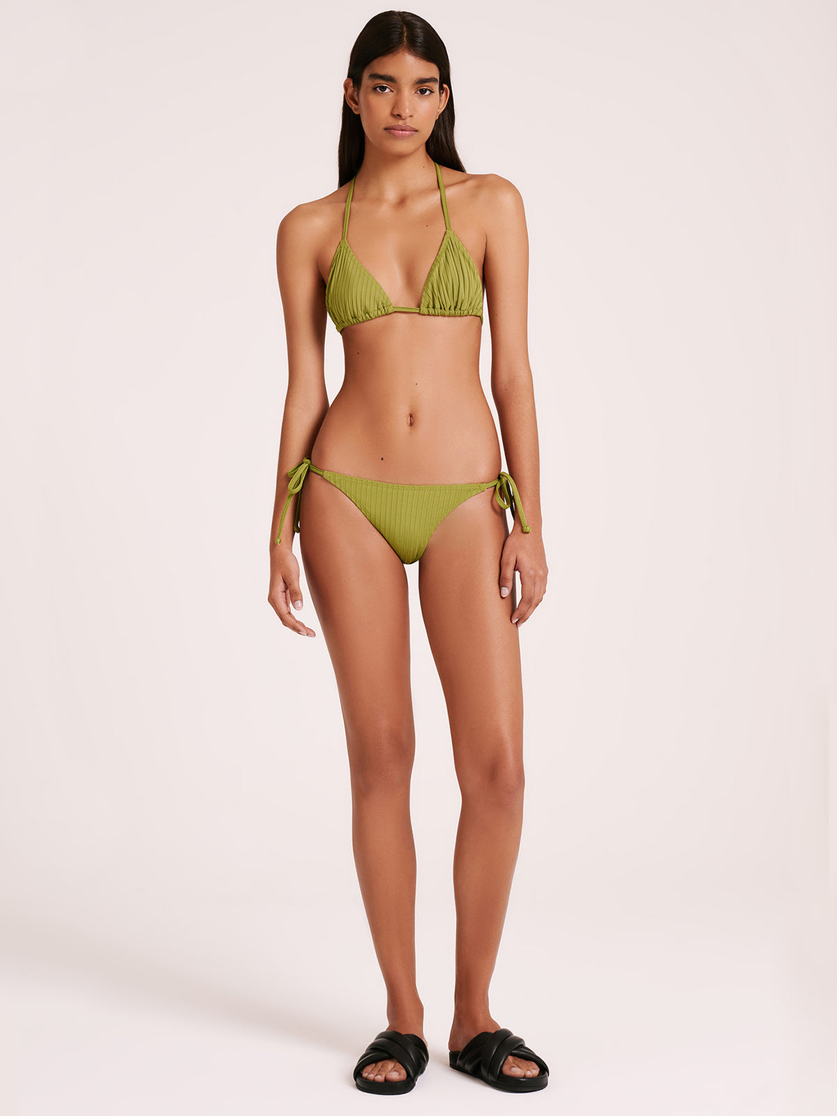 Nude Lucy Classic Triangle Bikini Top in Grass | Grass