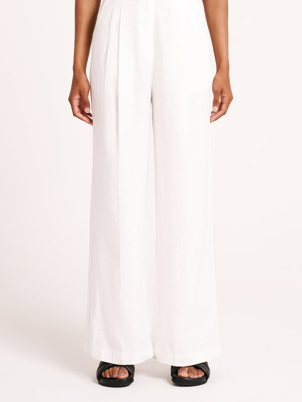 Thilda Linen Pants in White - Glue Store