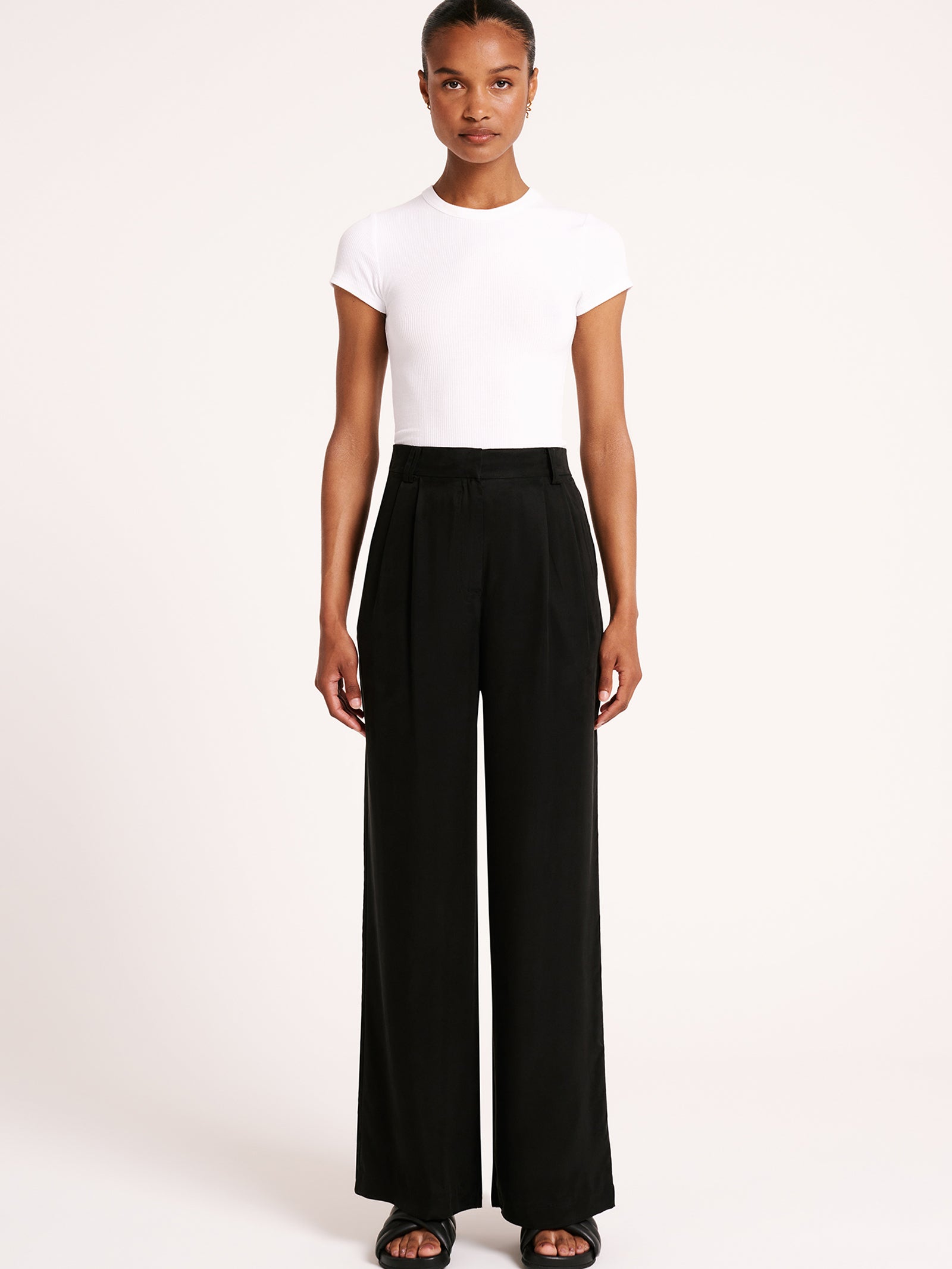 Lea Cupro Pants in Black