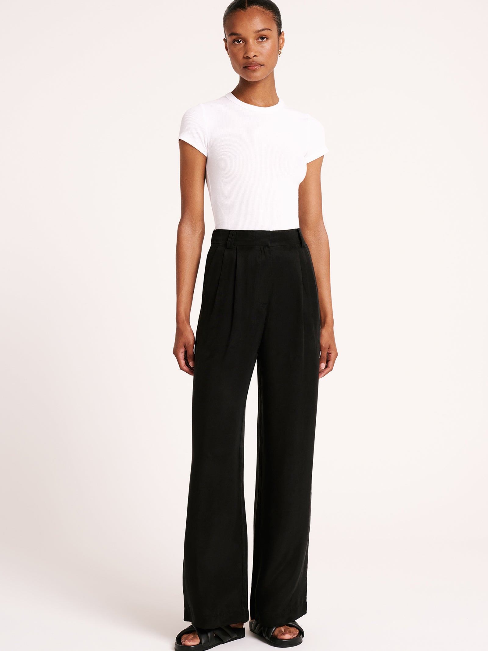 Lea Cupro Pants in Black