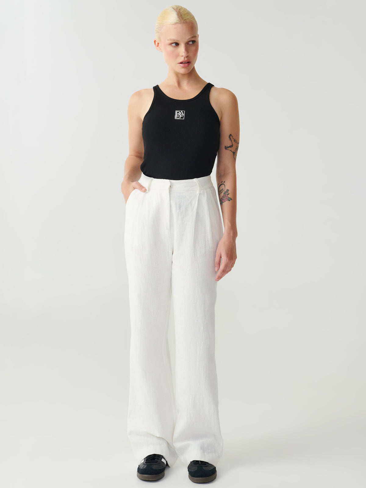 Raef The Label Chilli Pants in White | White