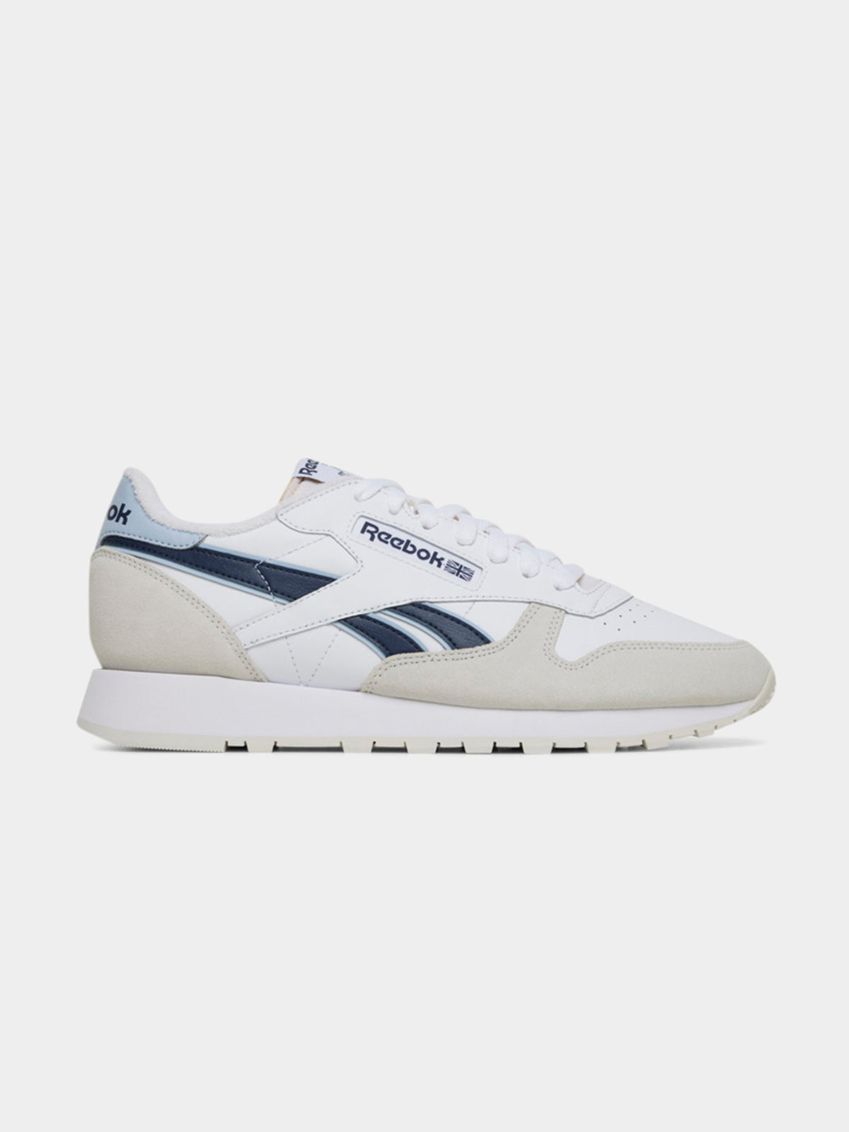 Reebok Unisex Classic Leather Sneakers | Cloud White/Pure Grey/PaleBlue