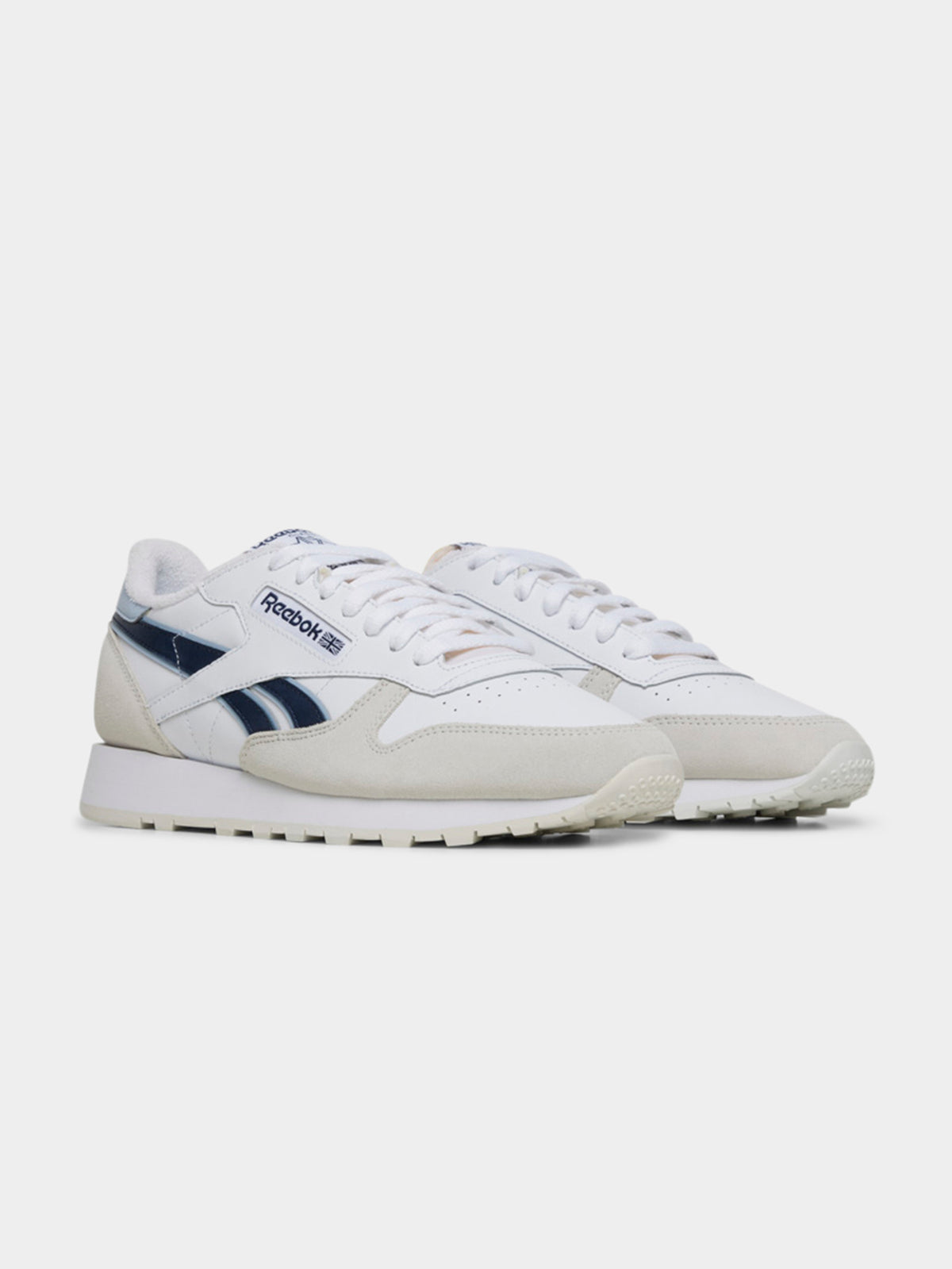 Reebok Unisex Classic Leather Sneakers | Cloud White/Pure Grey/PaleBlue