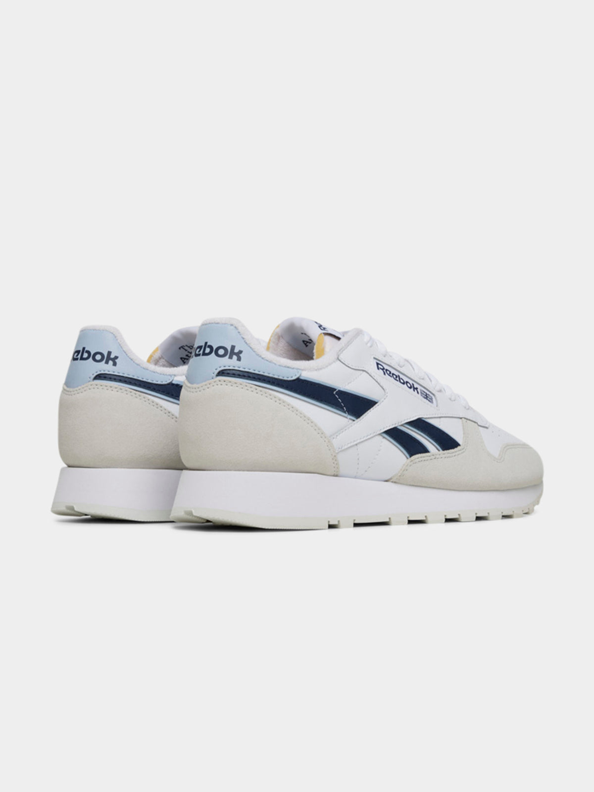 Reebok Unisex Classic Leather Sneakers | Cloud White/Pure Grey/PaleBlue