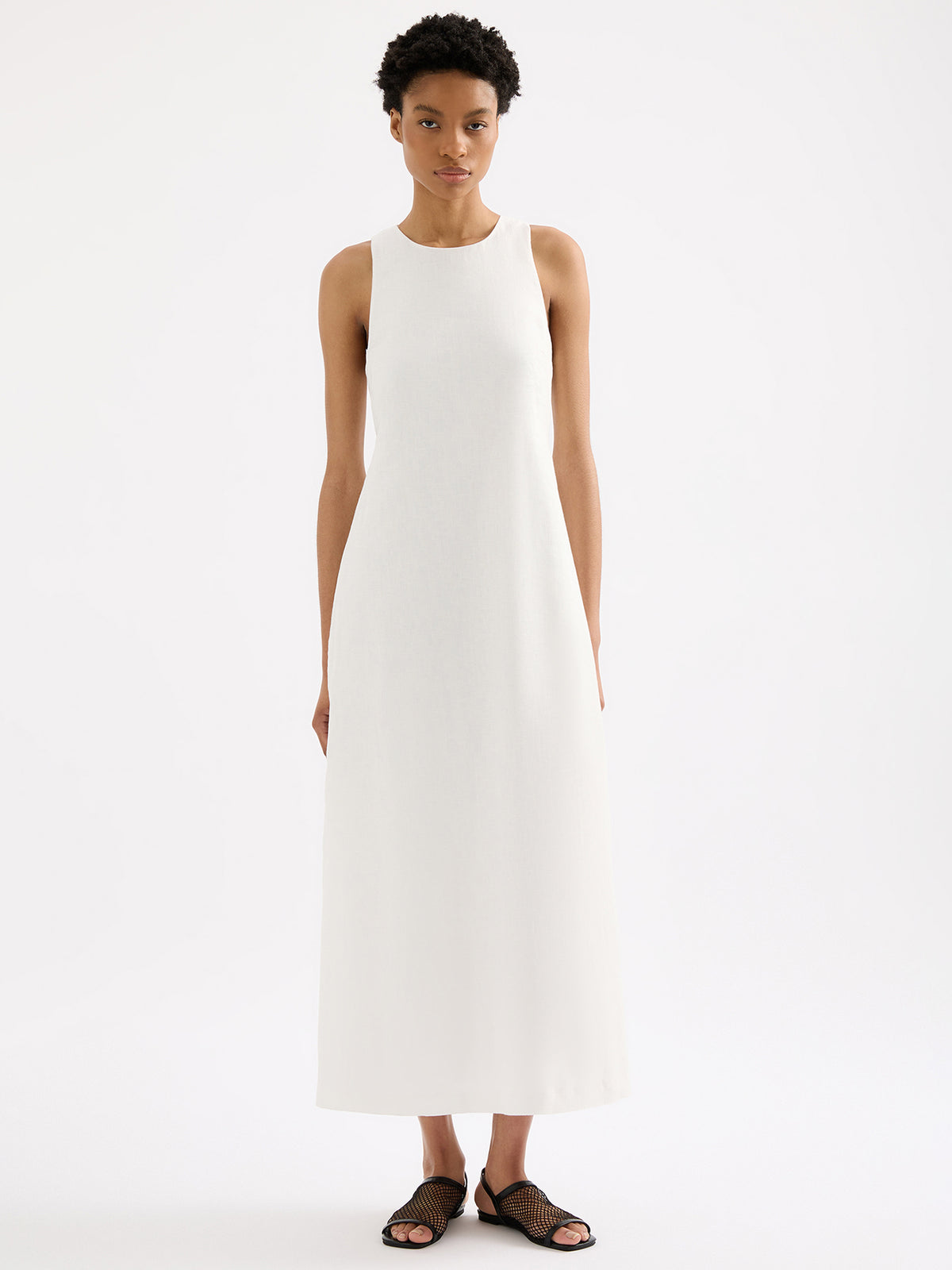 Nude Lucy Thilda Linen Maxi Dress | White