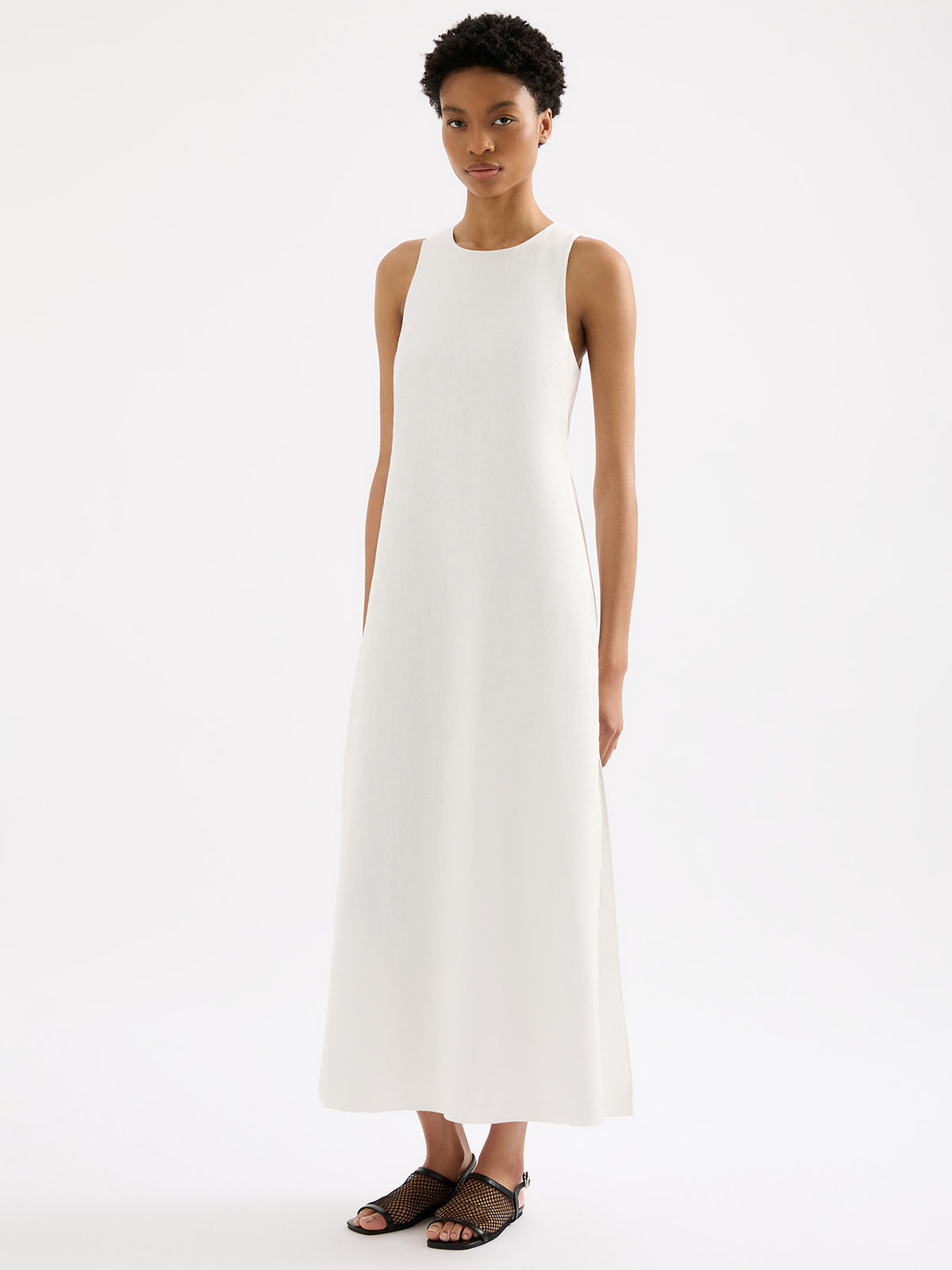 Nude Lucy Thilda Linen Maxi Dress | White