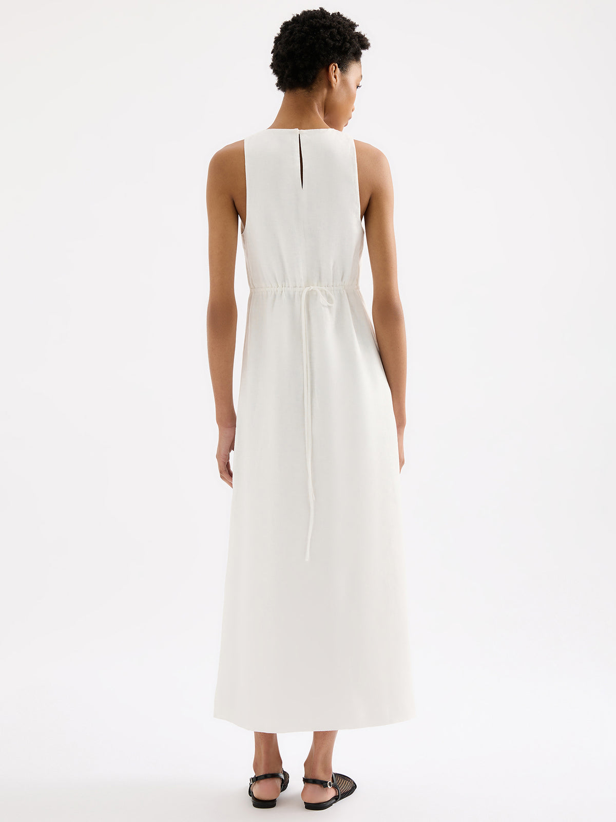 Nude Lucy Thilda Linen Maxi Dress | White