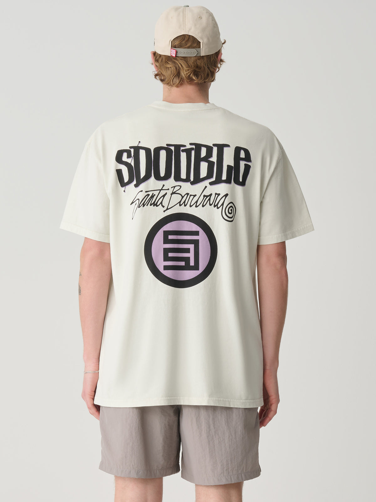 S-Double Combo Platter Tee In Washed White | White