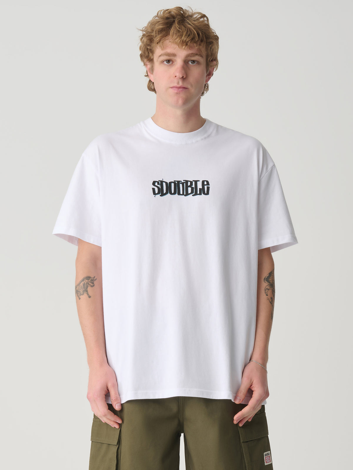 S-Double Pintails Tee In White | White