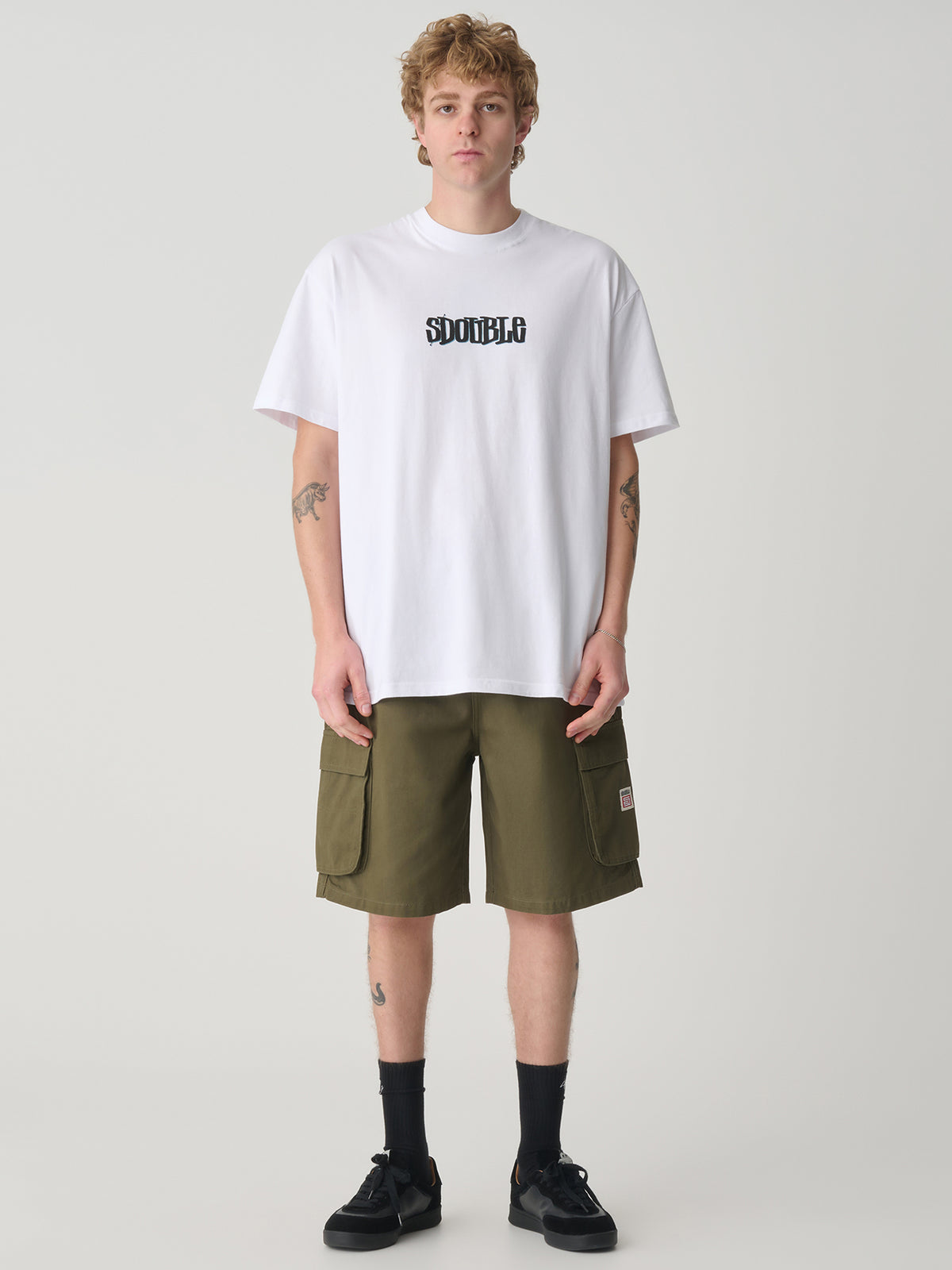 S-Double Pintails Tee In White | White