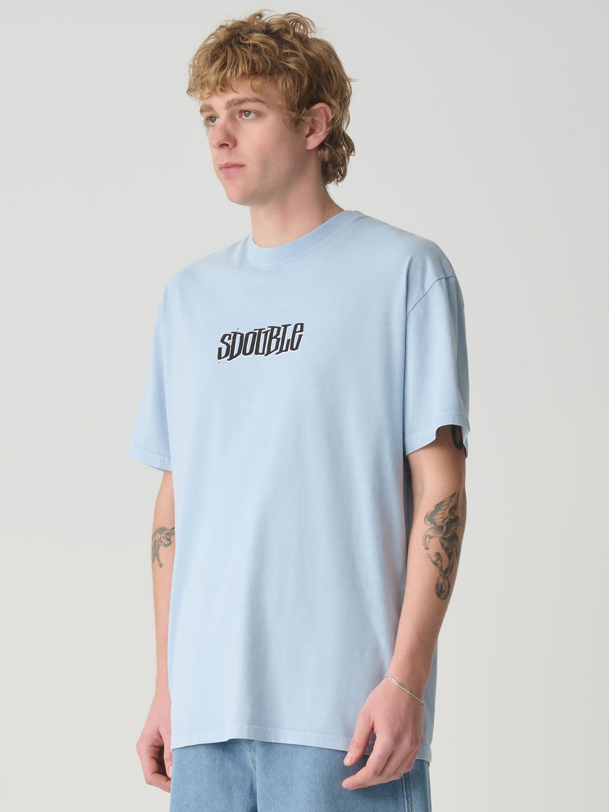 S-Double Pintails Tee In Washed Blue | Washed Blue