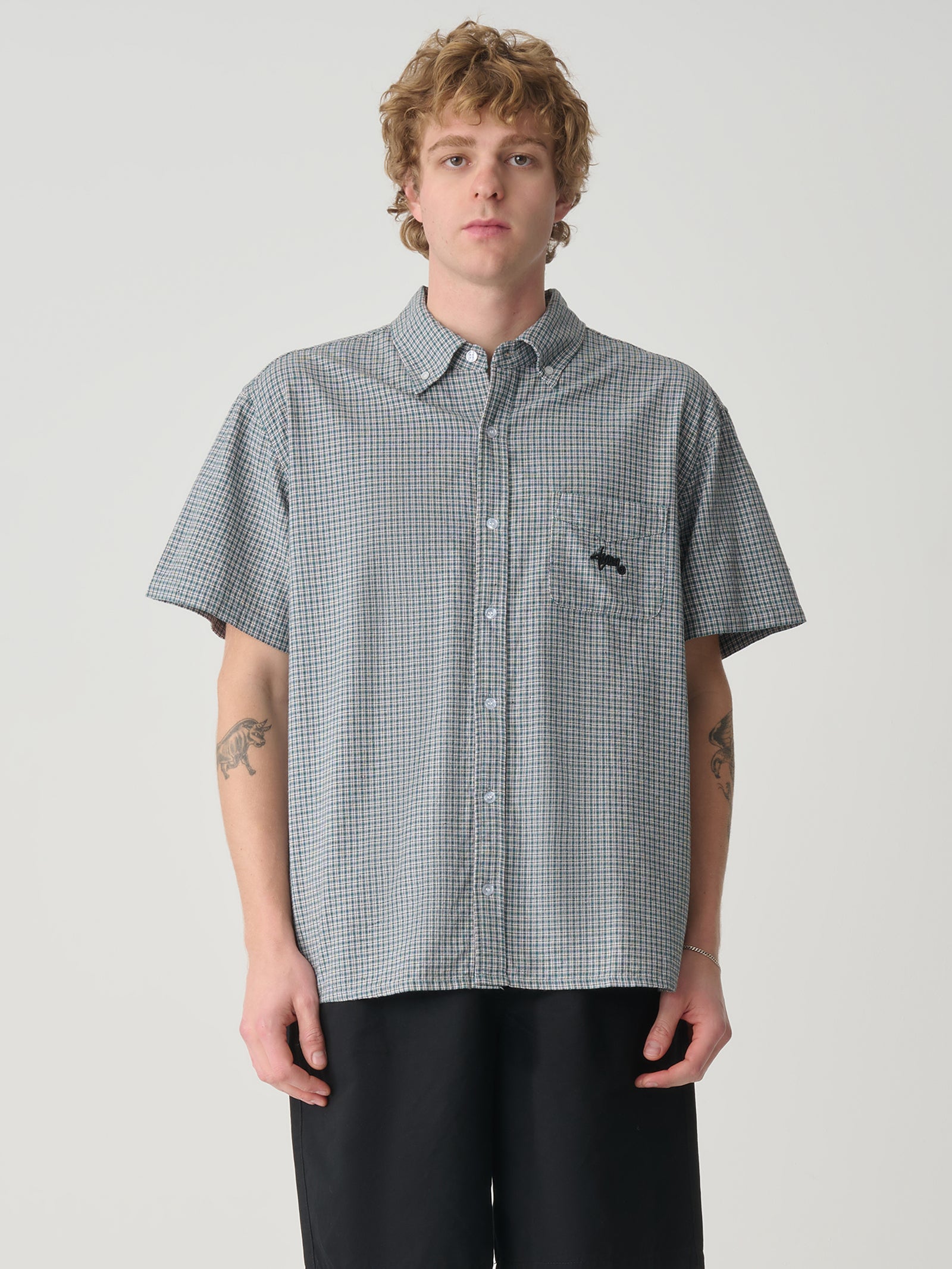 Oxford Classic Shirt In Pool Blue Check