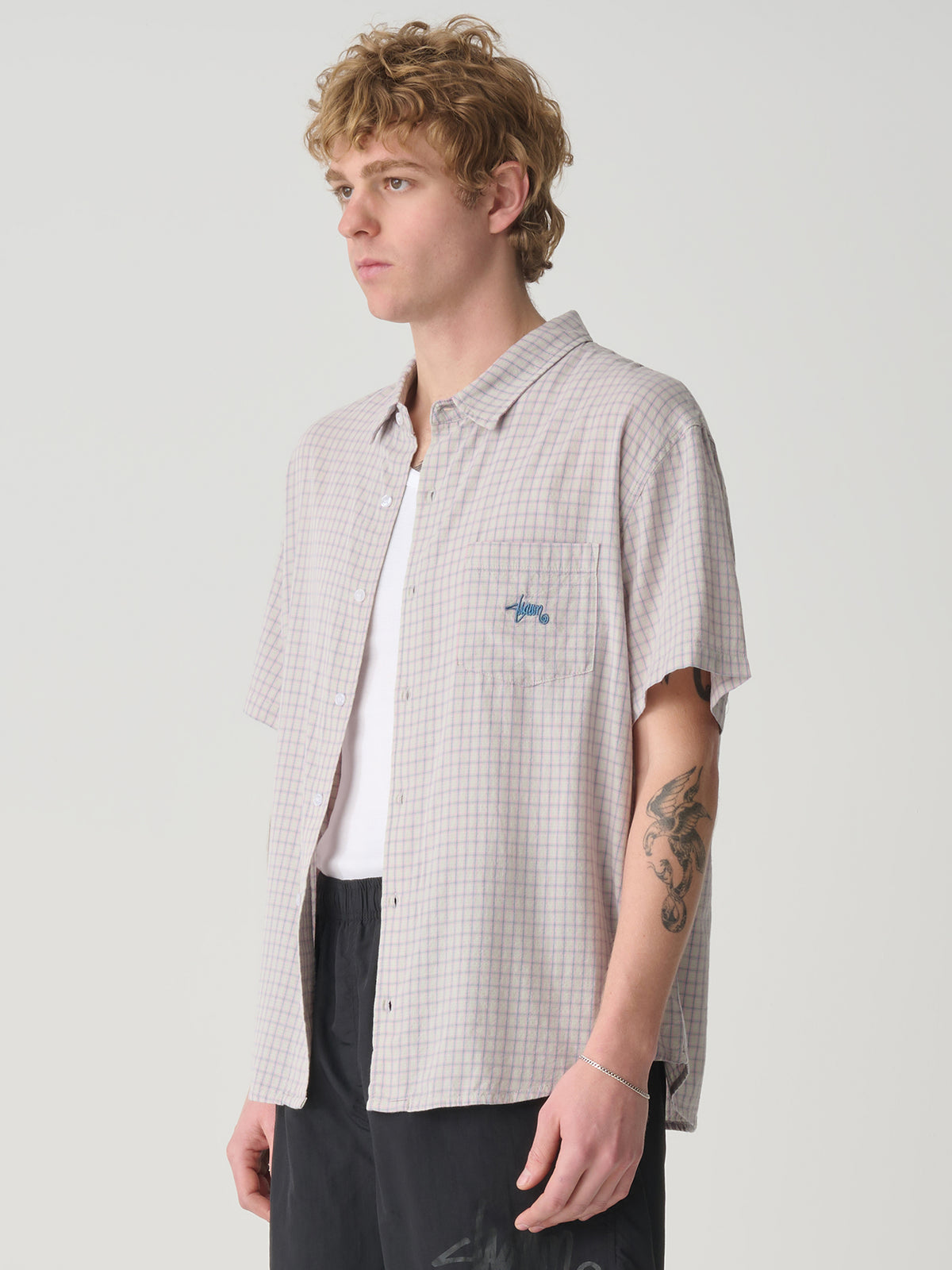 S-Double Card Check Shirt In Pink | Pink