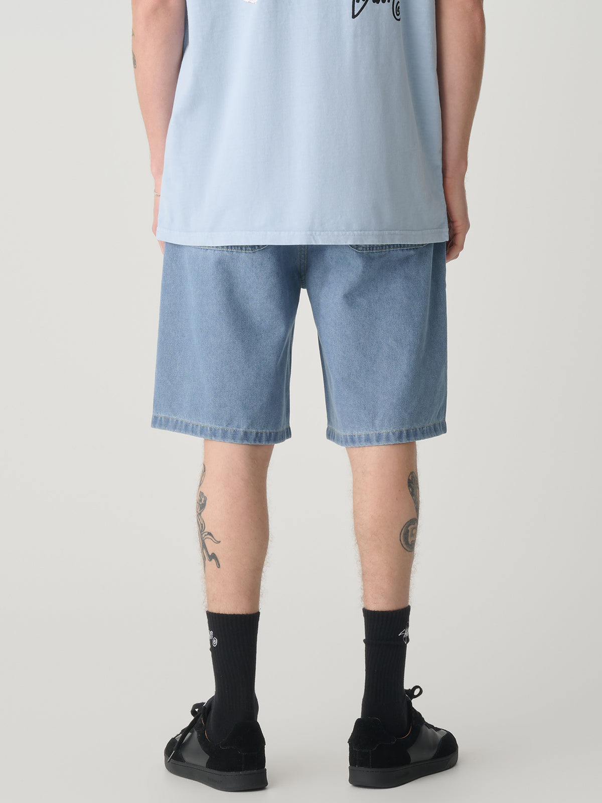 S-Double Denim Standard Short - Mid Blue | Mid Blue