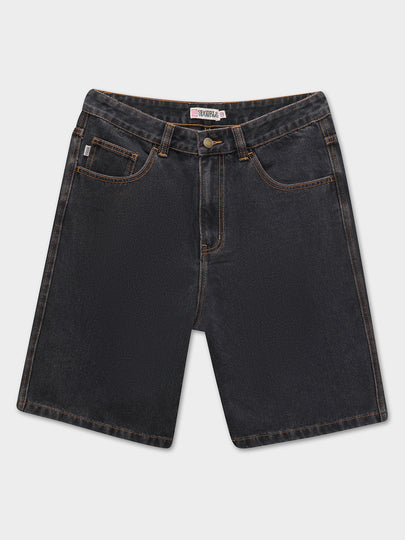 Denim Standard Short In Washed Black