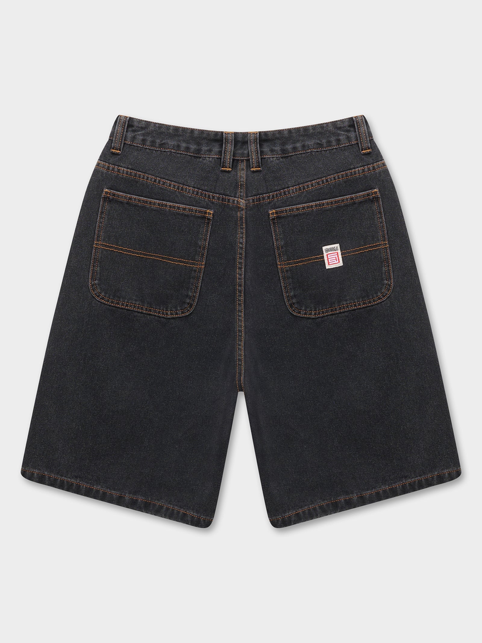 Denim Standard Short In Washed Black