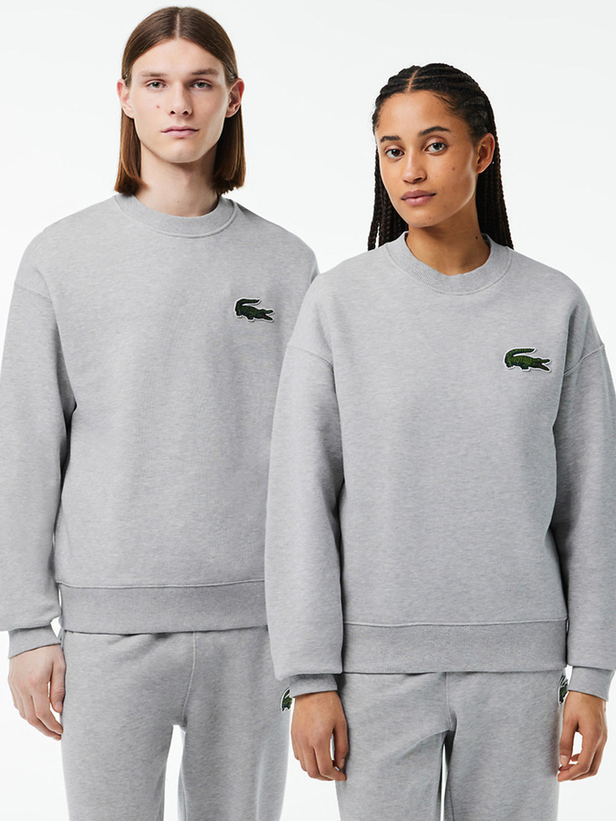 Lacoste Originals Loose Fit Sweat | Silver Chine