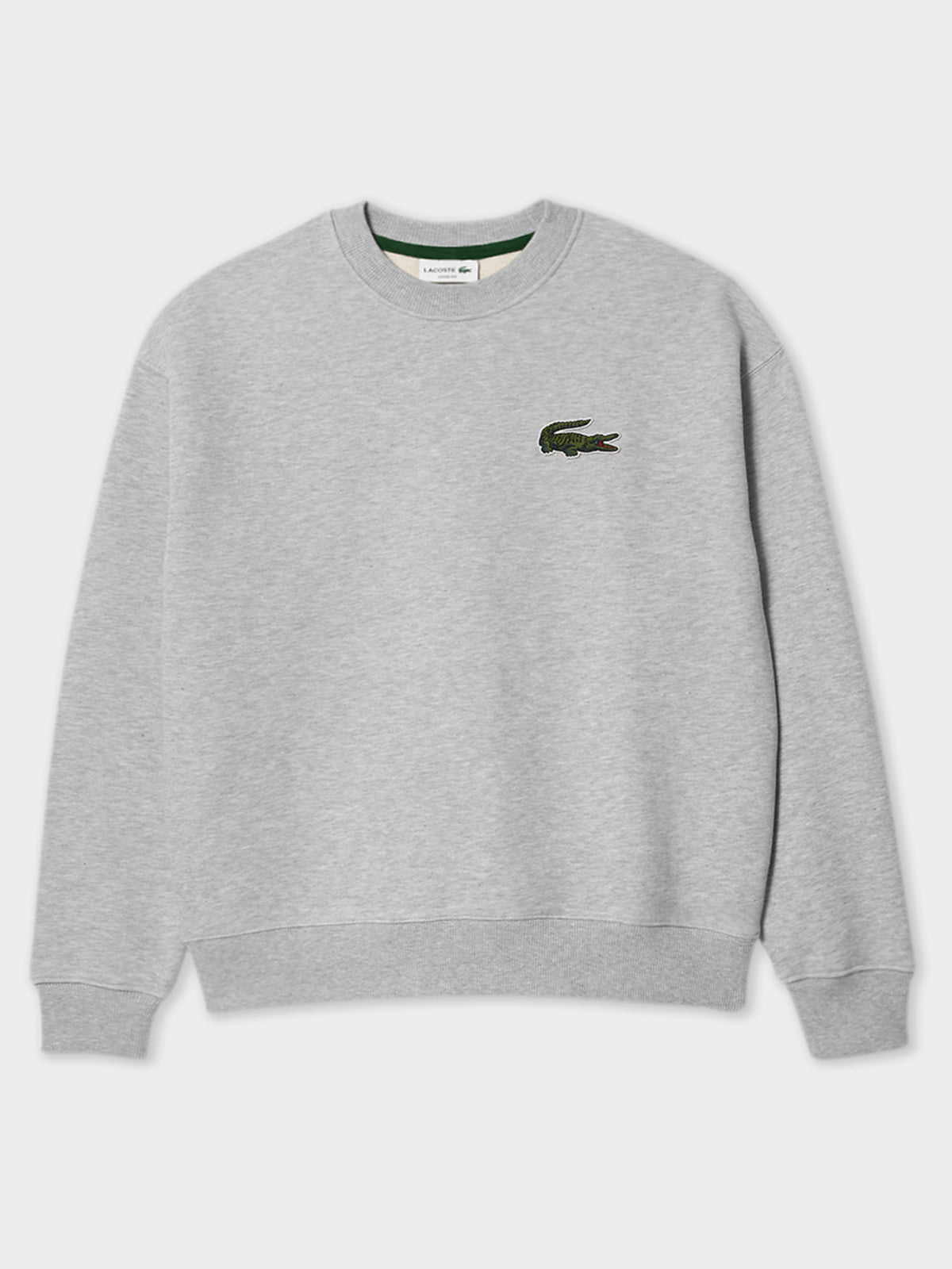 Lacoste Originals Loose Fit Sweat | Silver Chine