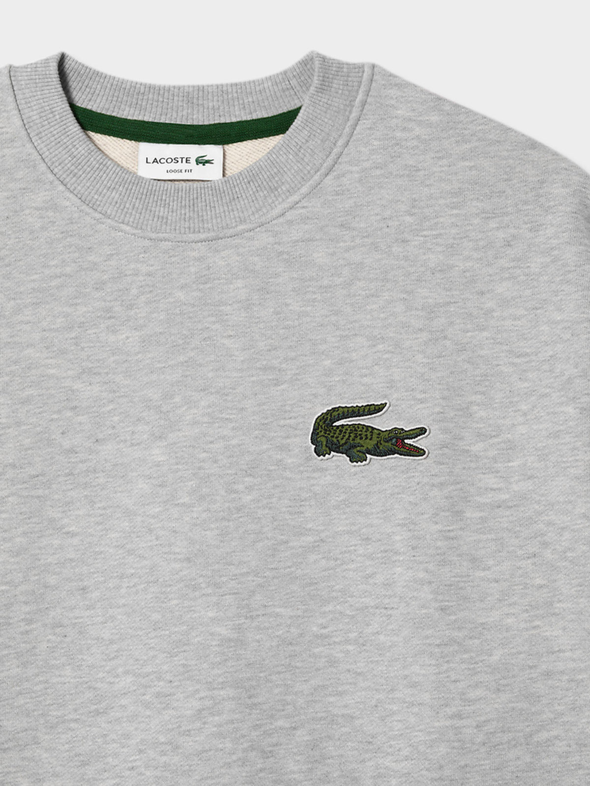 Lacoste Originals Loose Fit Sweat | Silver Chine