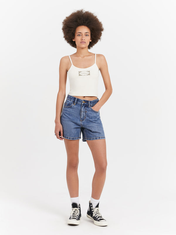 Inlay Crop Bound Tank in Heritage White - Glue Store