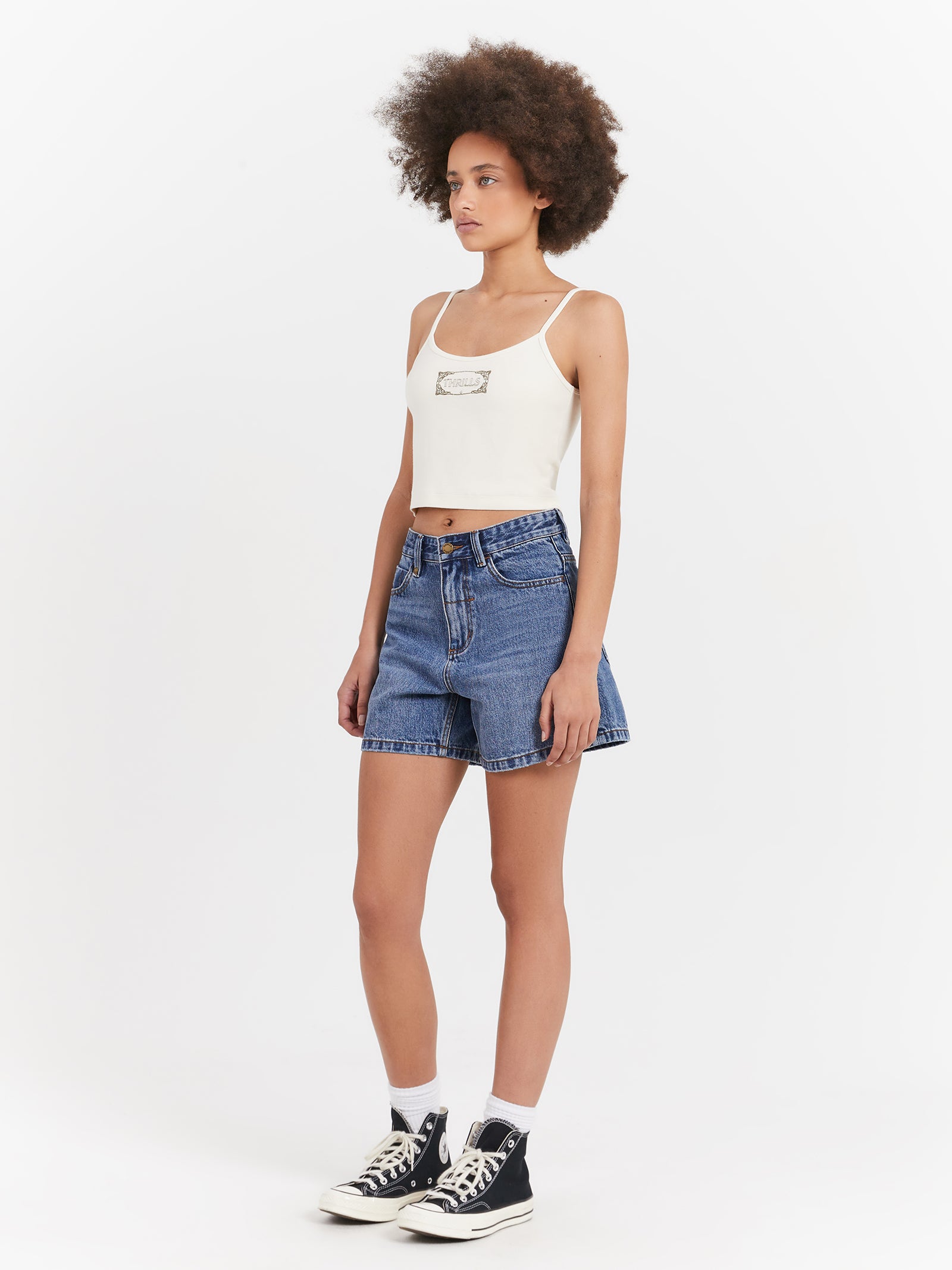 Inlay Crop Bound Tank in Heritage White - Glue Store