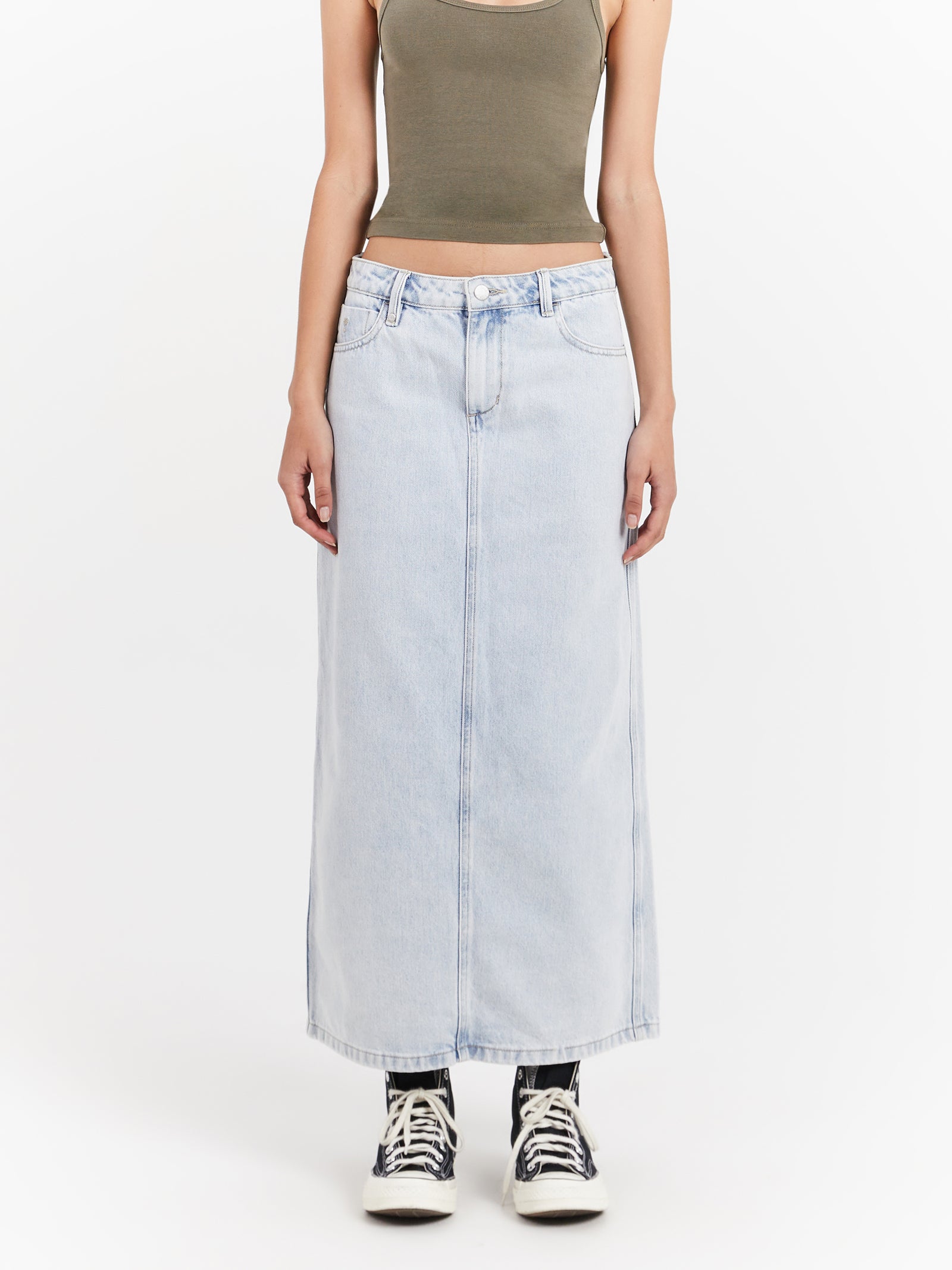 Thrills Frankie Skirt in Faded Dust Blue Faded dust blue | Glue Store