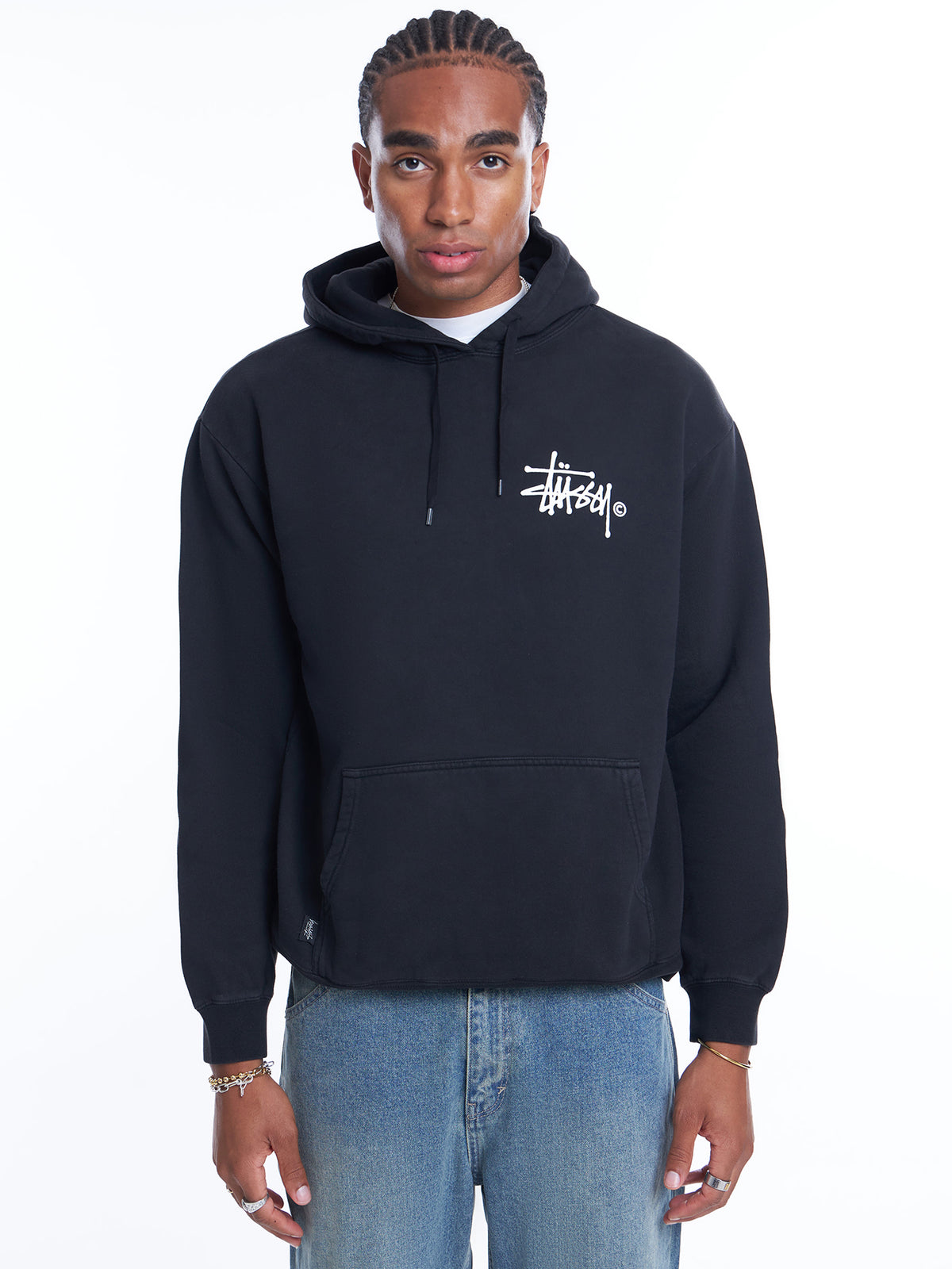 Stussy Pigment Shadow Graffiti Hood | Pigment Black