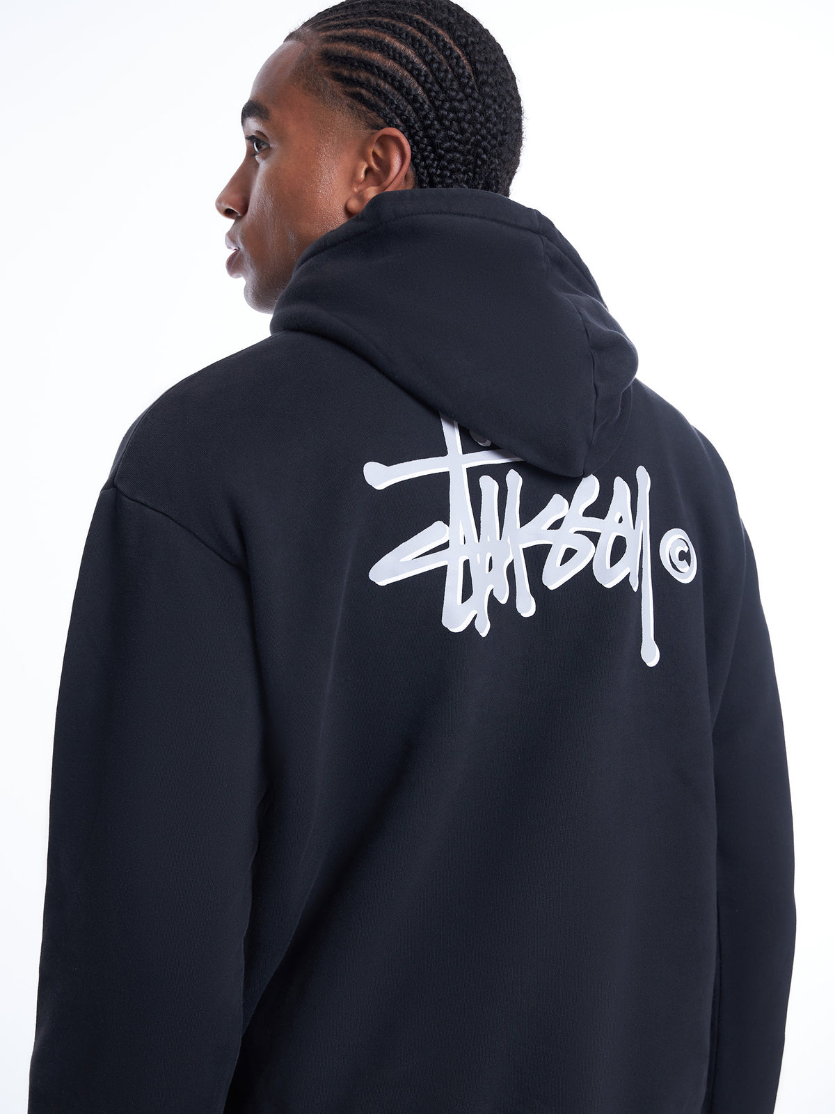 Stussy Pigment Shadow Graffiti Hood | Pigment Black