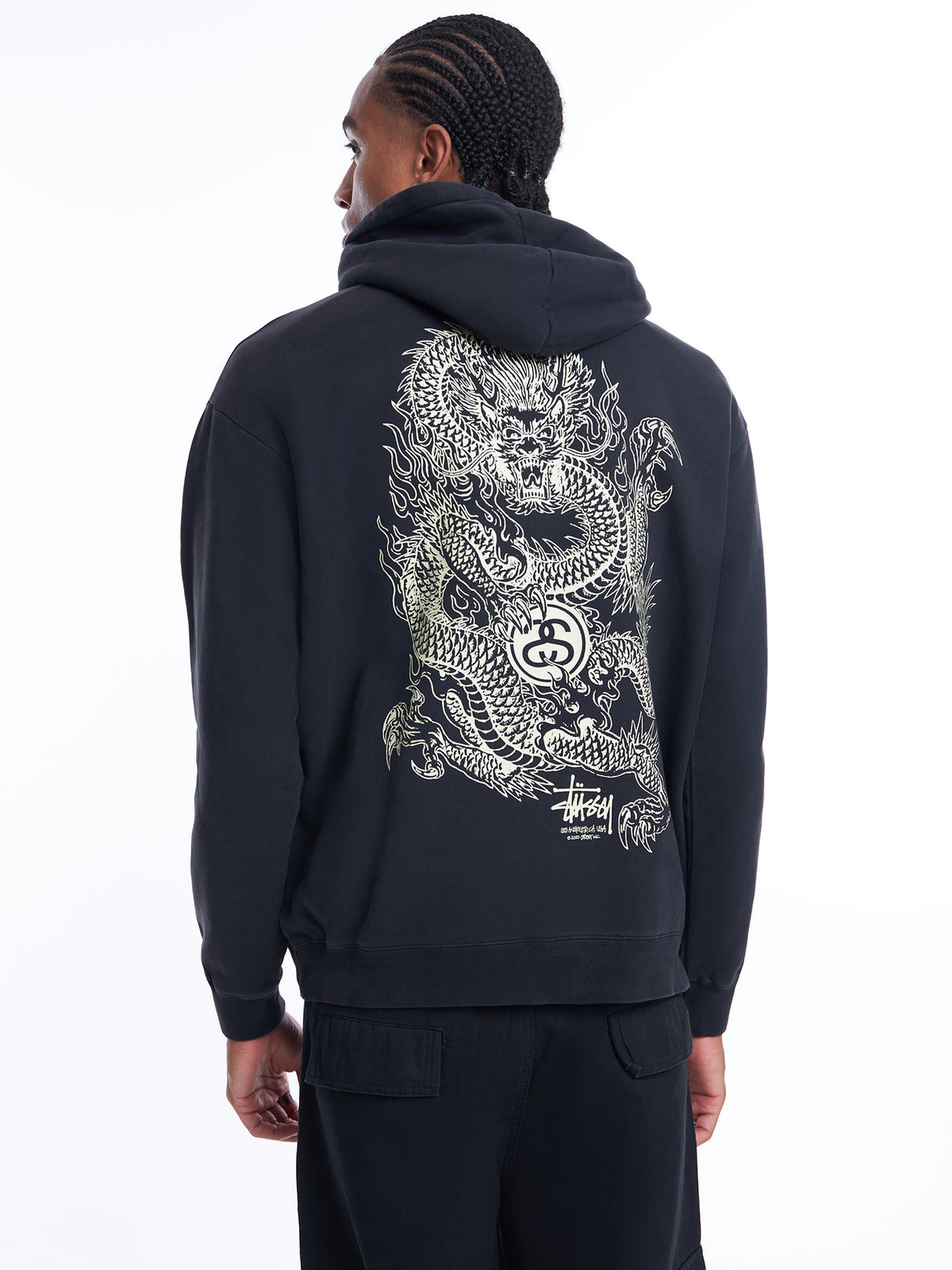 Stussy Dragon Hood | Pigment Black