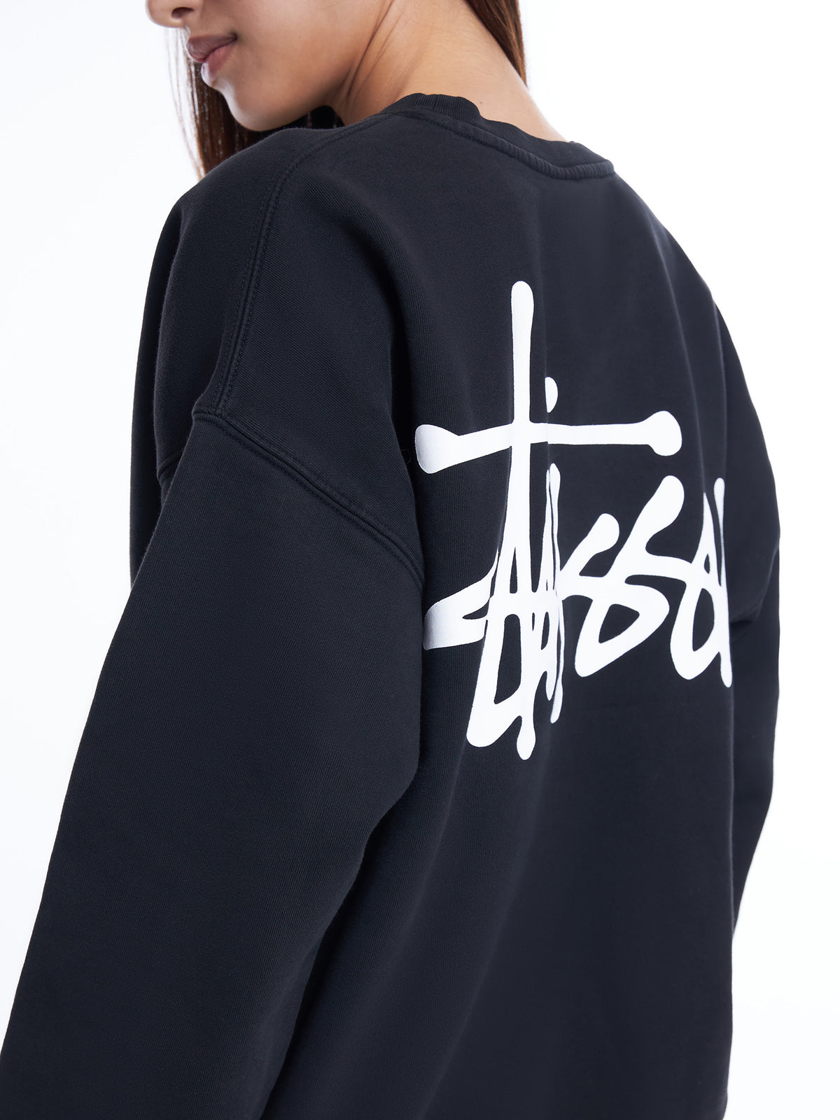 Stussy Graffiti Oversized Crew | Pigment Black