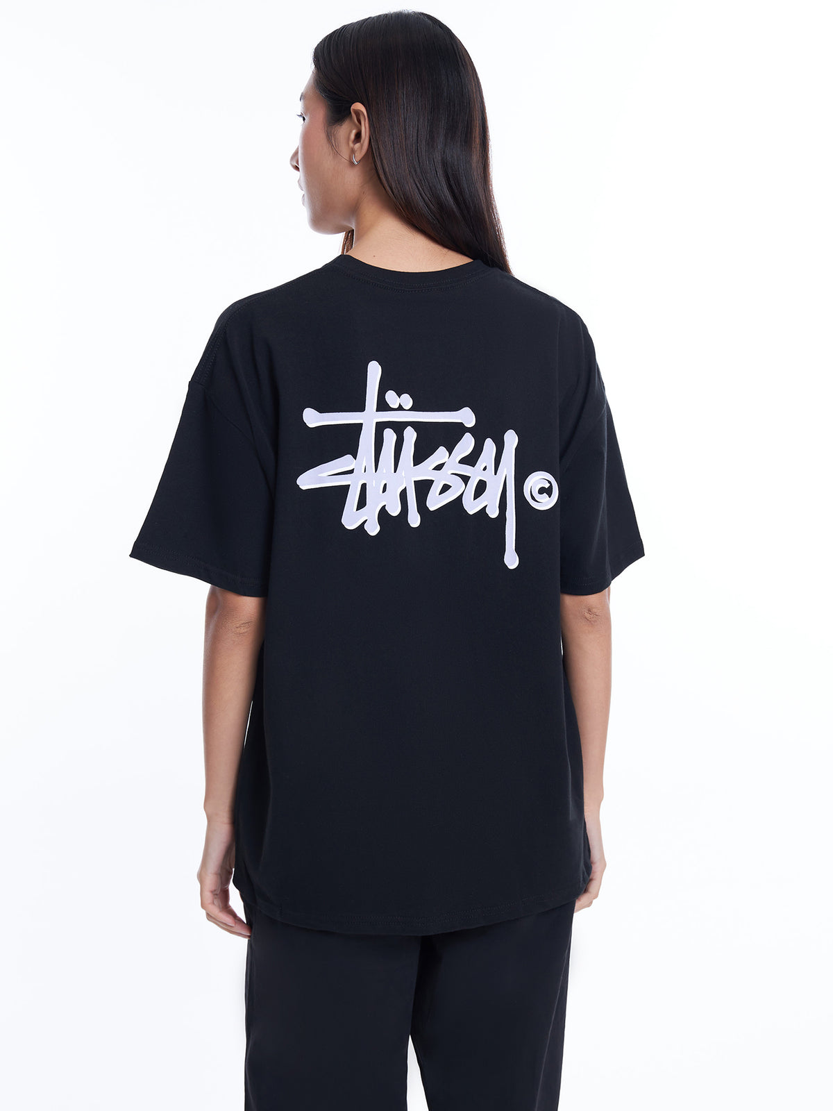 Stussy Shadow Graffiti Heavyweight Relaxed T-Shirt | Black