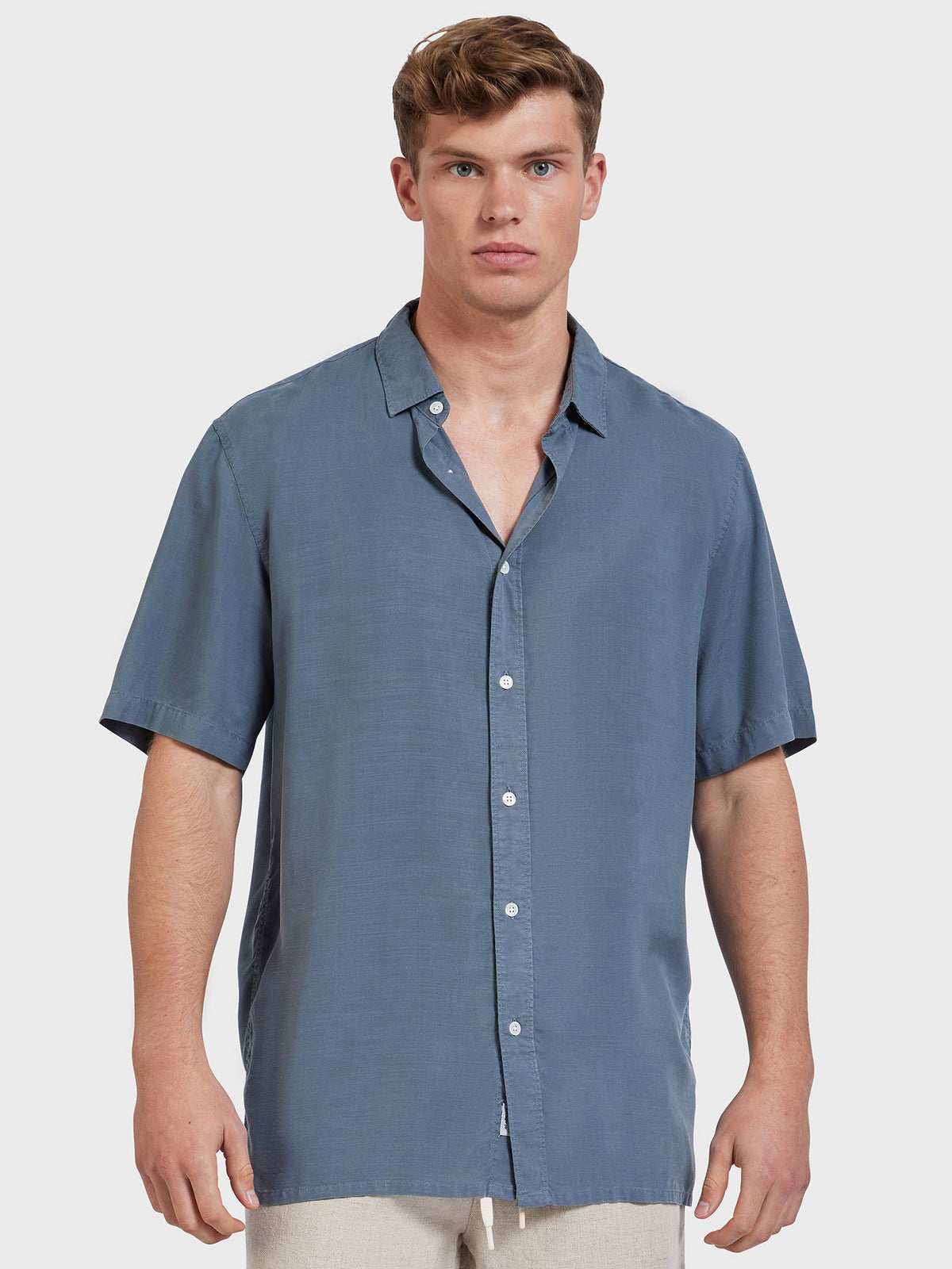 Academy Brand Stevens Short Sleeve Shirt in Harbour Blue | Harbour Blue