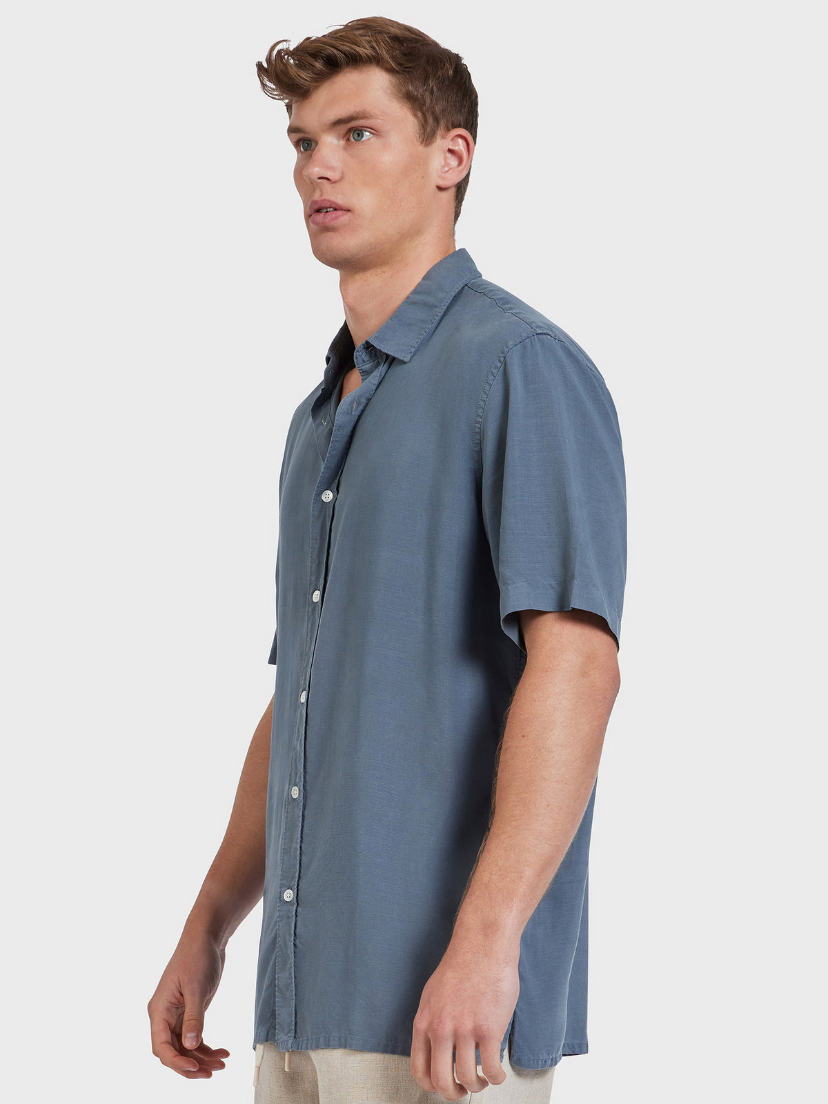 Academy Brand Stevens Short Sleeve Shirt in Harbour Blue | Harbour Blue