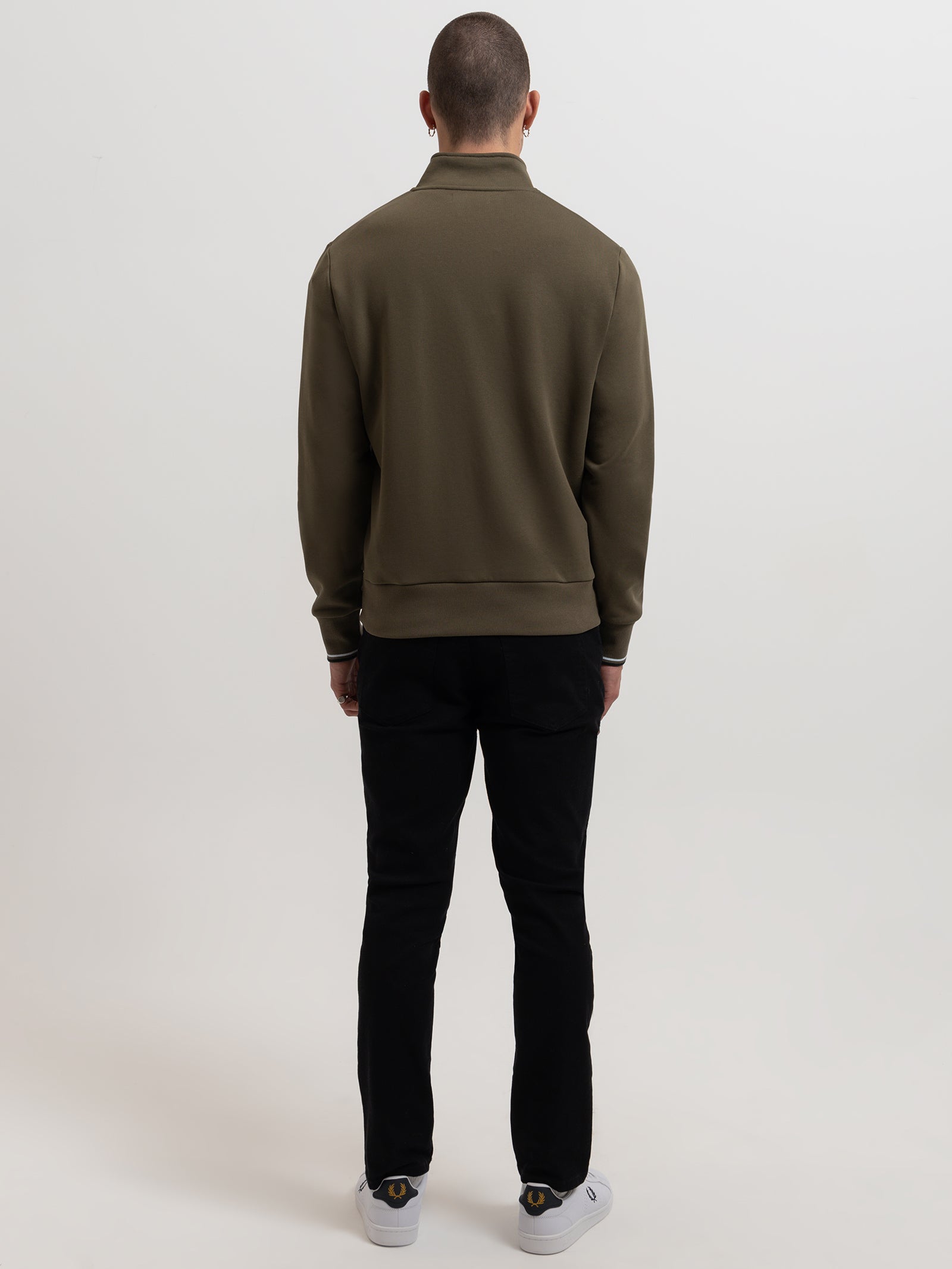 Fred perry Half Zip Sweatshirt in Dark Green Dark green | Glue Store