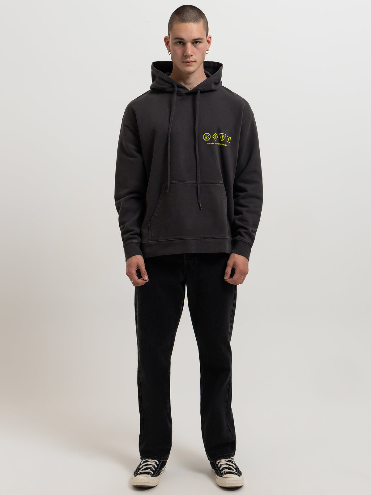 Ksubi Enjoy Biggie Hoodie in Faded Black | Faded Blac