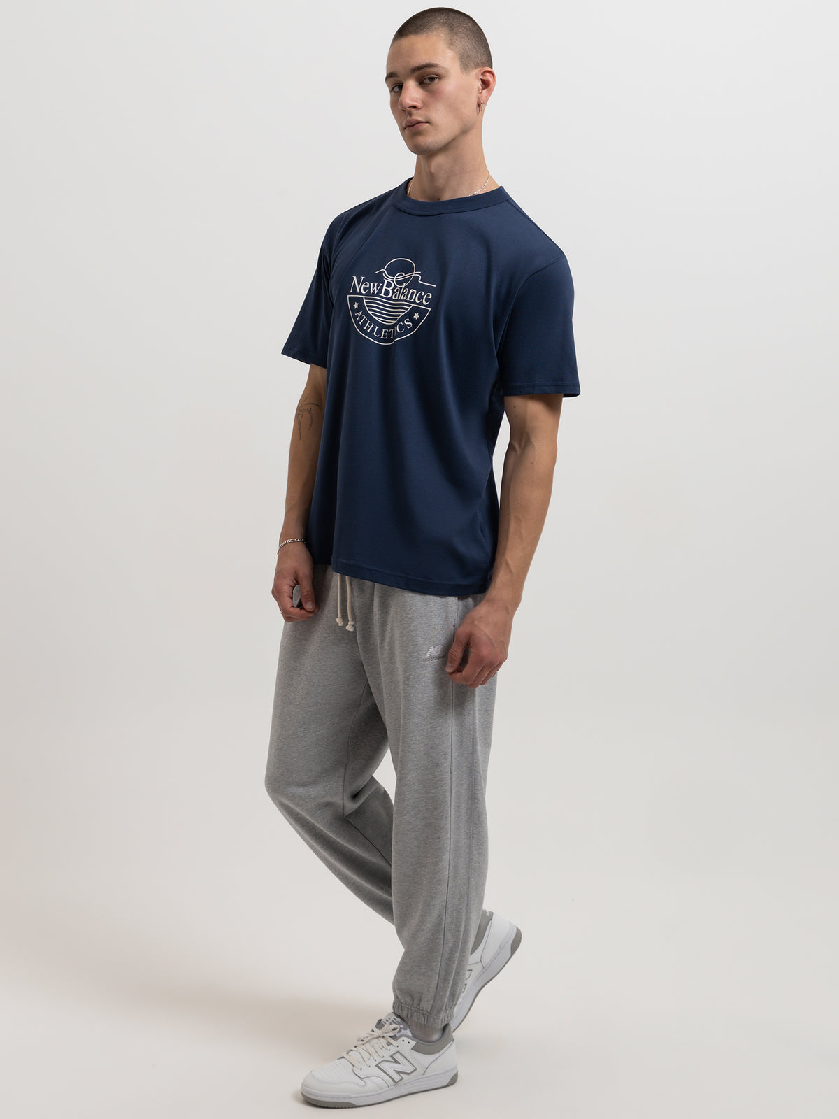 New Balance Athletic Remastered French Terry Sweatpants in Athletic Grey | Grey