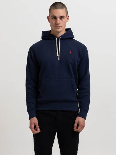 Fleece Pullover Hoodie in Navy