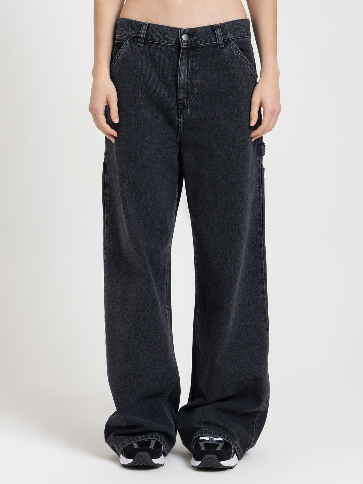 Carhartt Wip Jens Pants in Black | Black Stone Washed