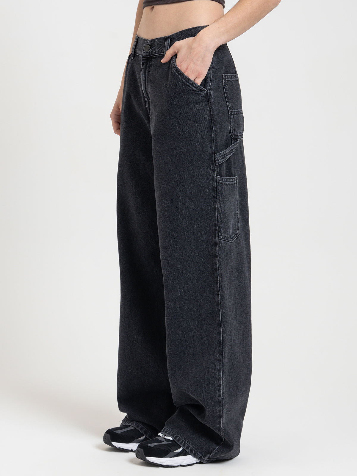 Carhartt Wip Jens Pants in Black | Black Stone Washed