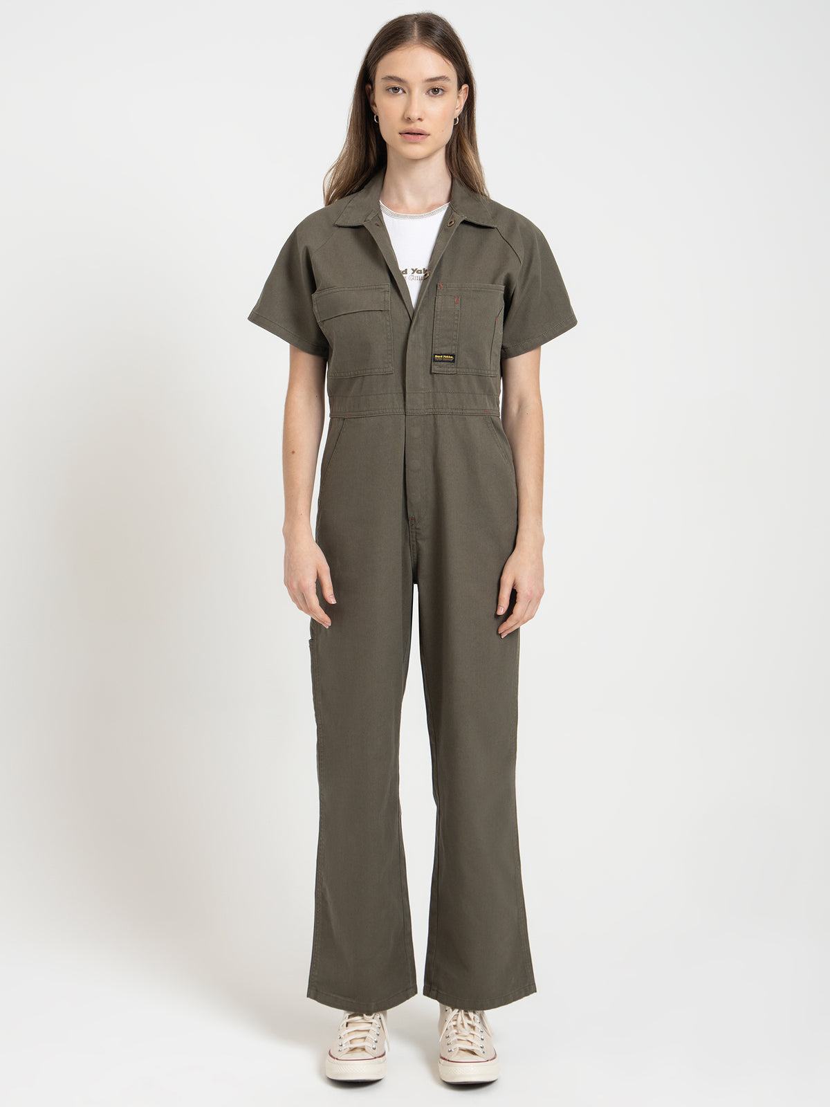 Thrills Hard Yakka Coveralls in Army Green | Army Green