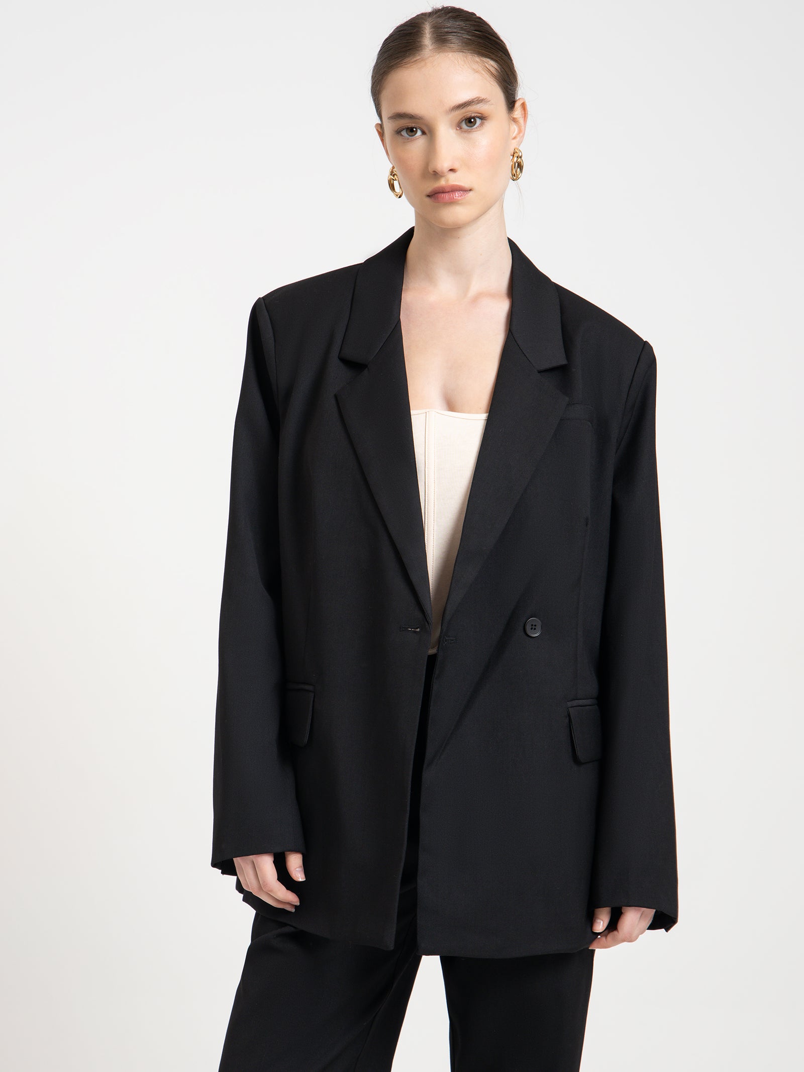 Blake Oversized Blazer in Black