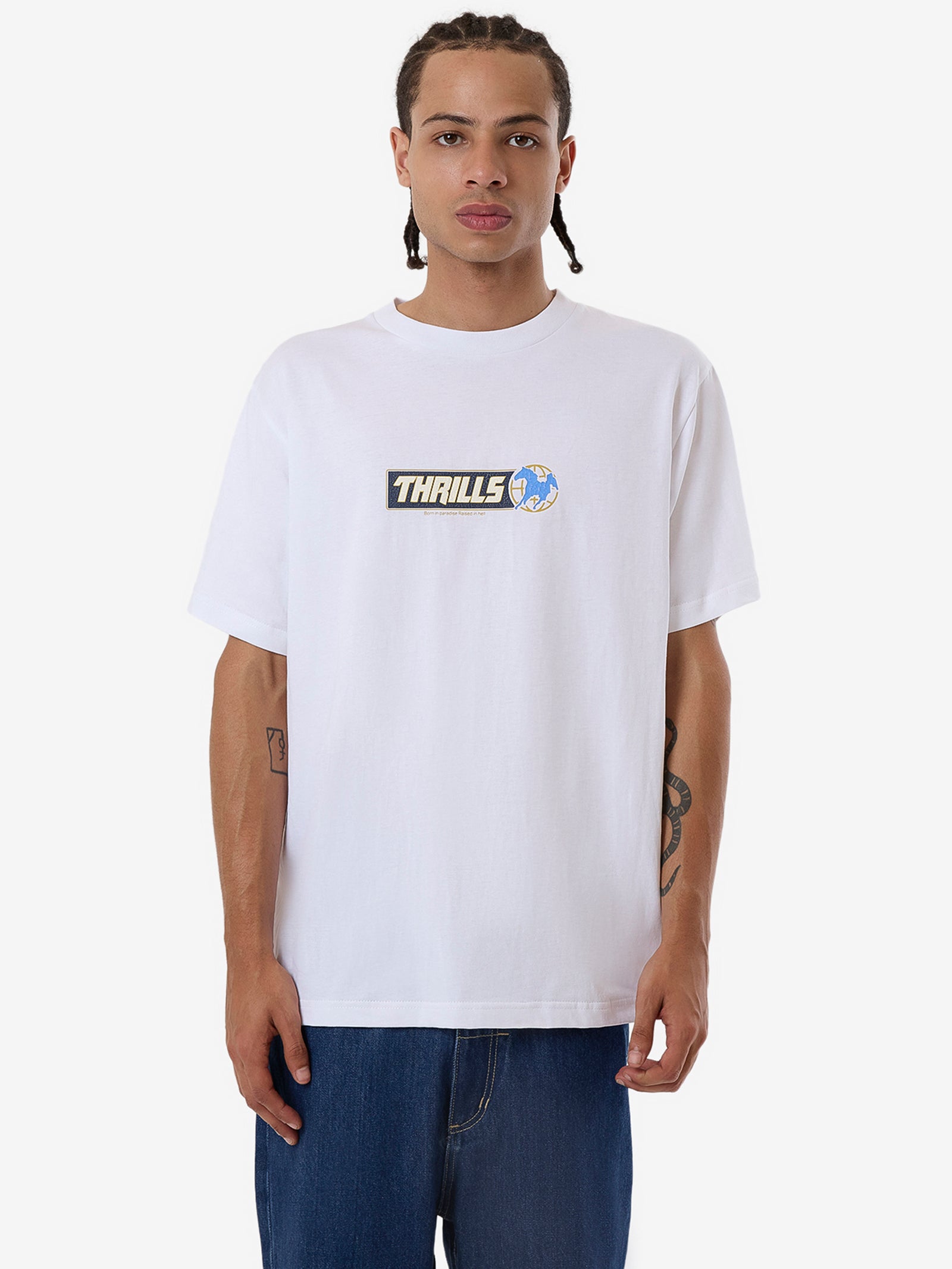 Thrills Especial Merch Fit Tee White | Glue Store