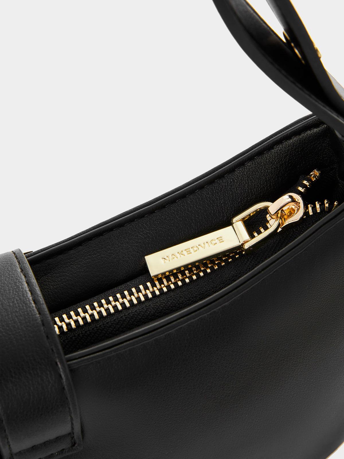 Nakedvice The Celia Shoulder Bag in Black & Gold | Black Gold