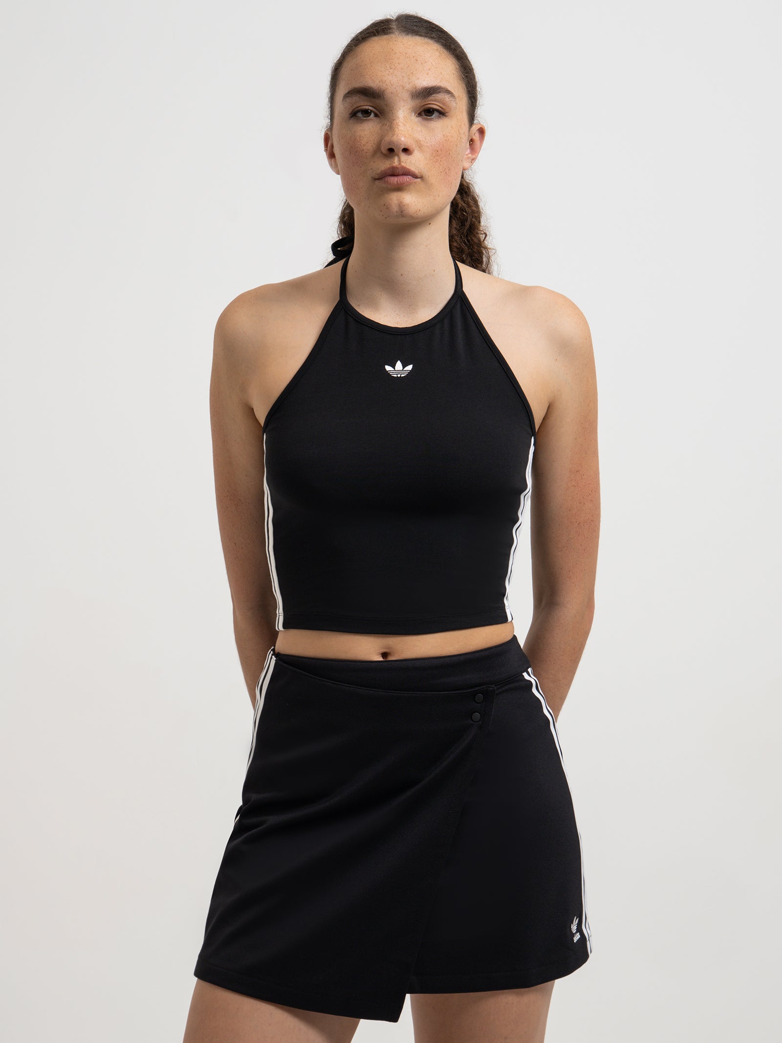 Halter Neck Tank Top in Black - Glue Store