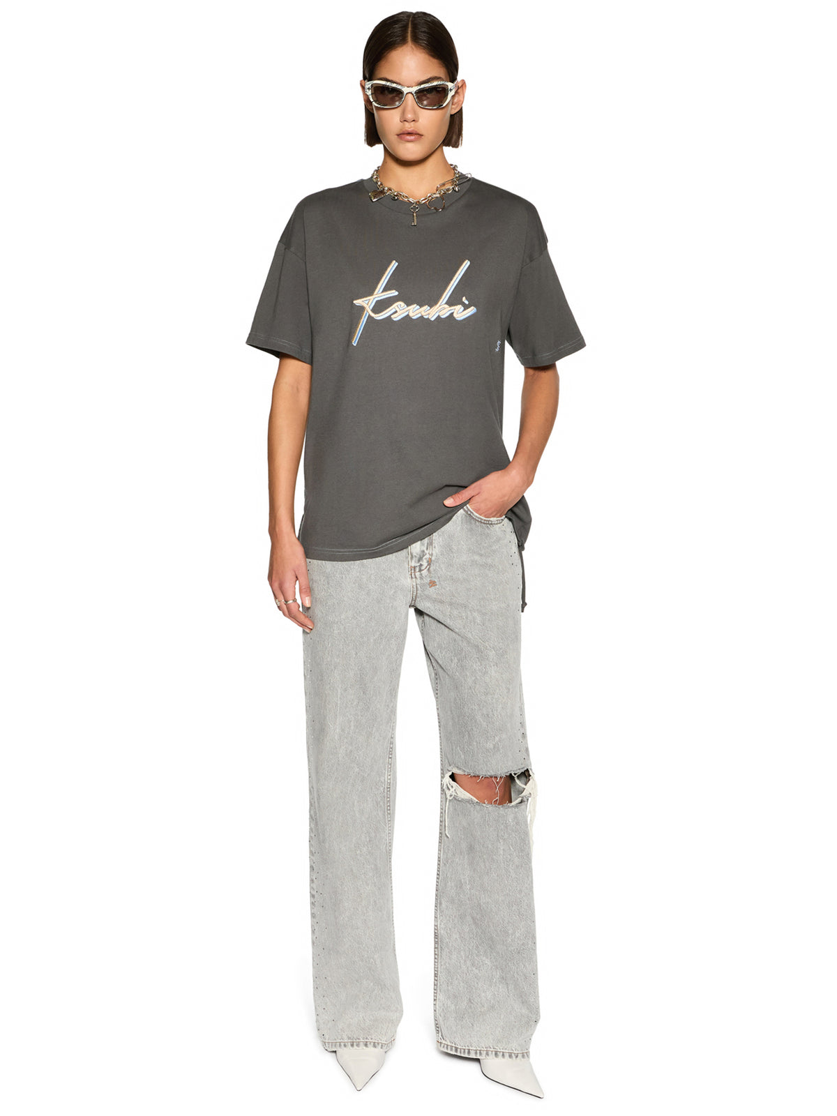 Ksubi Moniker Oh G Tee | Charcoal