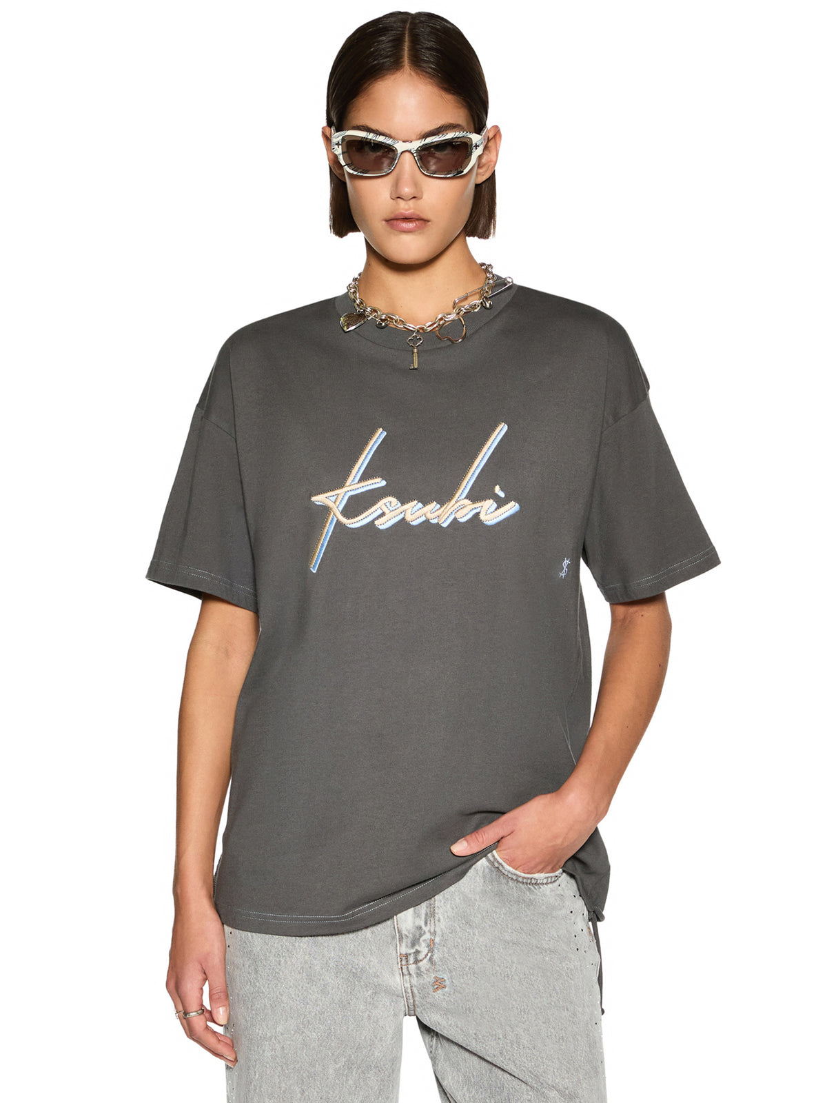 Ksubi Moniker Oh G Tee | Charcoal