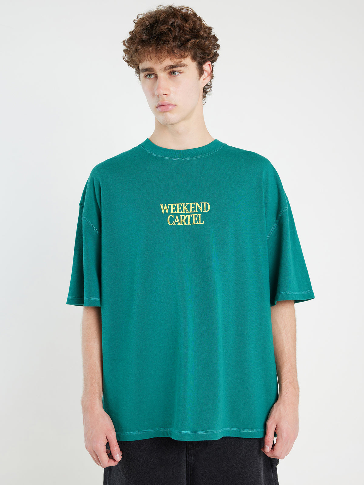 Weekend Cartel Brain Vs Broom Tee - Teal Green | Teal Green